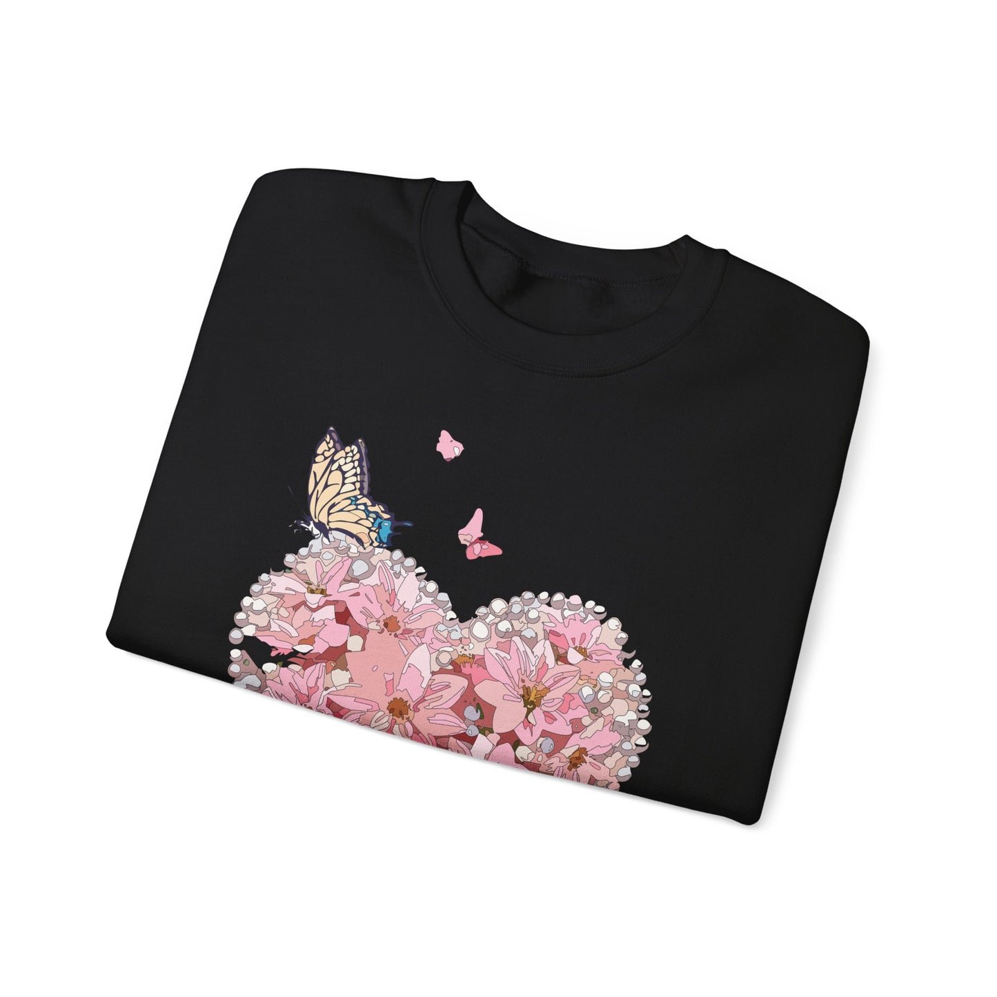 Floral Heart Sweatshirt, Floral Love Sweatshirt, Valentine's Day Sweatshirt, Heart Floral Sweatshirt