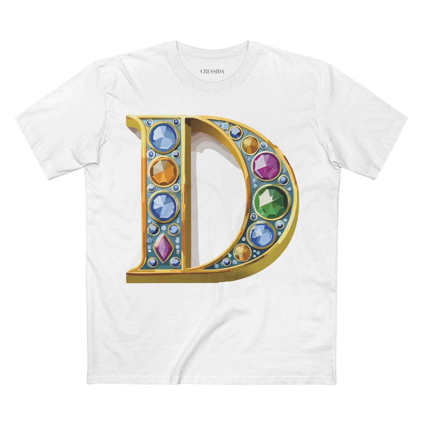 Letter Shirt, Shirt with Letters, Tee Shirt with Gold Letters
