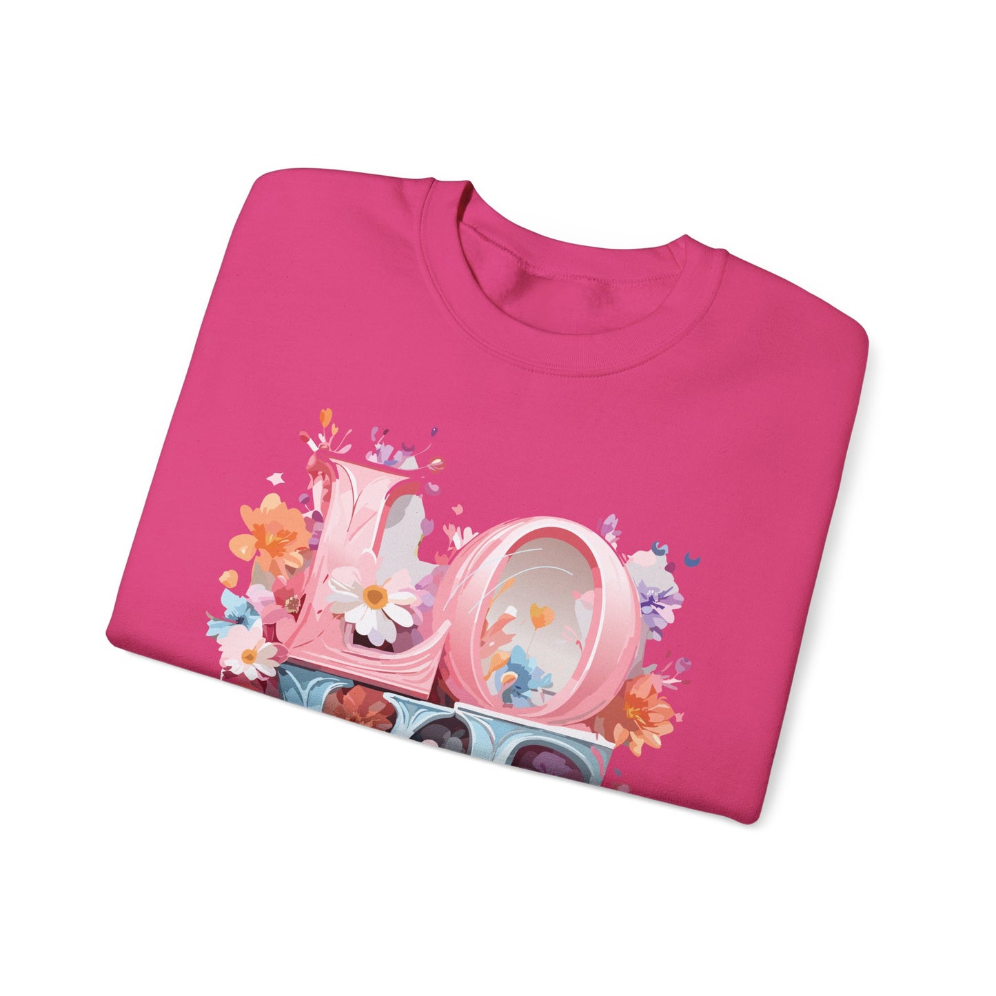 Floral Love Sweatshirt, Valentine's Day Sweatshirt, Love Flower Sweatshirt