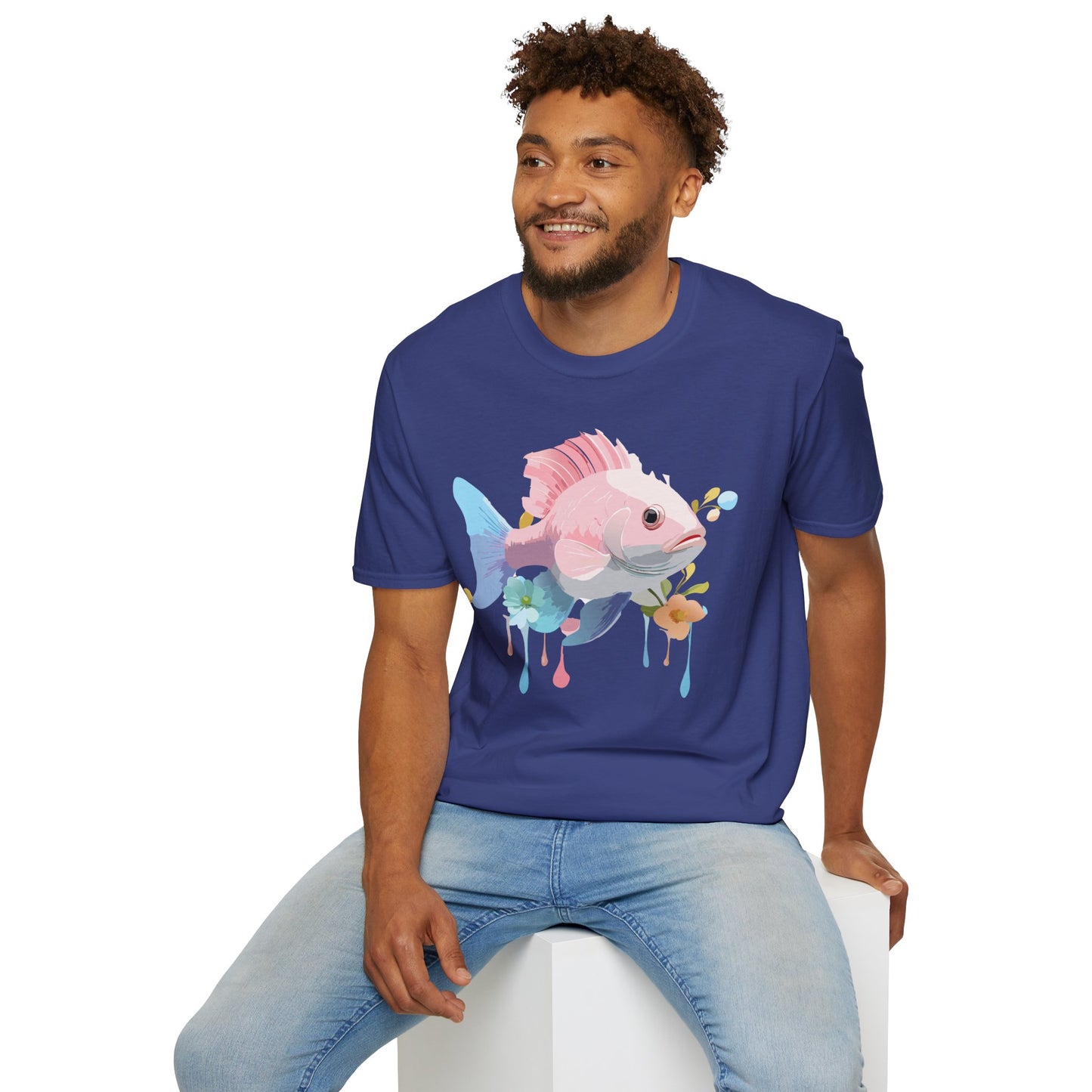 Fish Art Design Shirt, T Shirt with Fish, Graphic Shirt, Tee Shirt with Graphic Design, Shirt with Fish Graphic Art