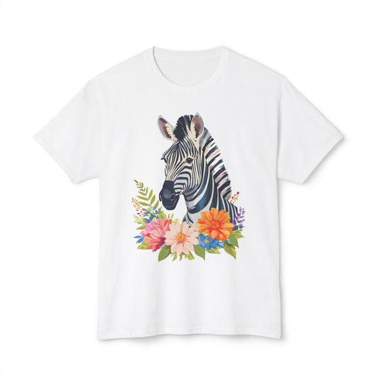 Zebra T-Shirt, Vintage Zebra Tee, Floral Tees, Zebra Art Design Shirt, Tee Shirt with Zebra 6