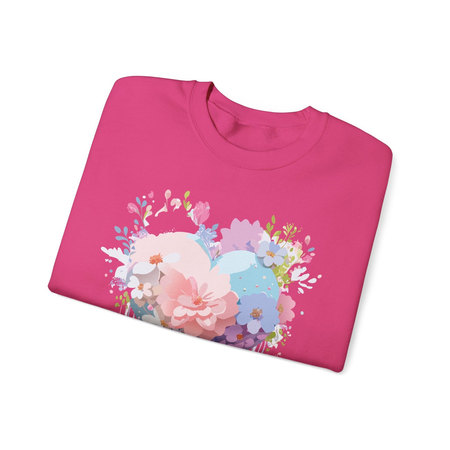 Floral Heart Sweatshirt, Floral Love Sweatshirt, Valentine's Day Sweatshirt, Heart Floral Sweatshirt