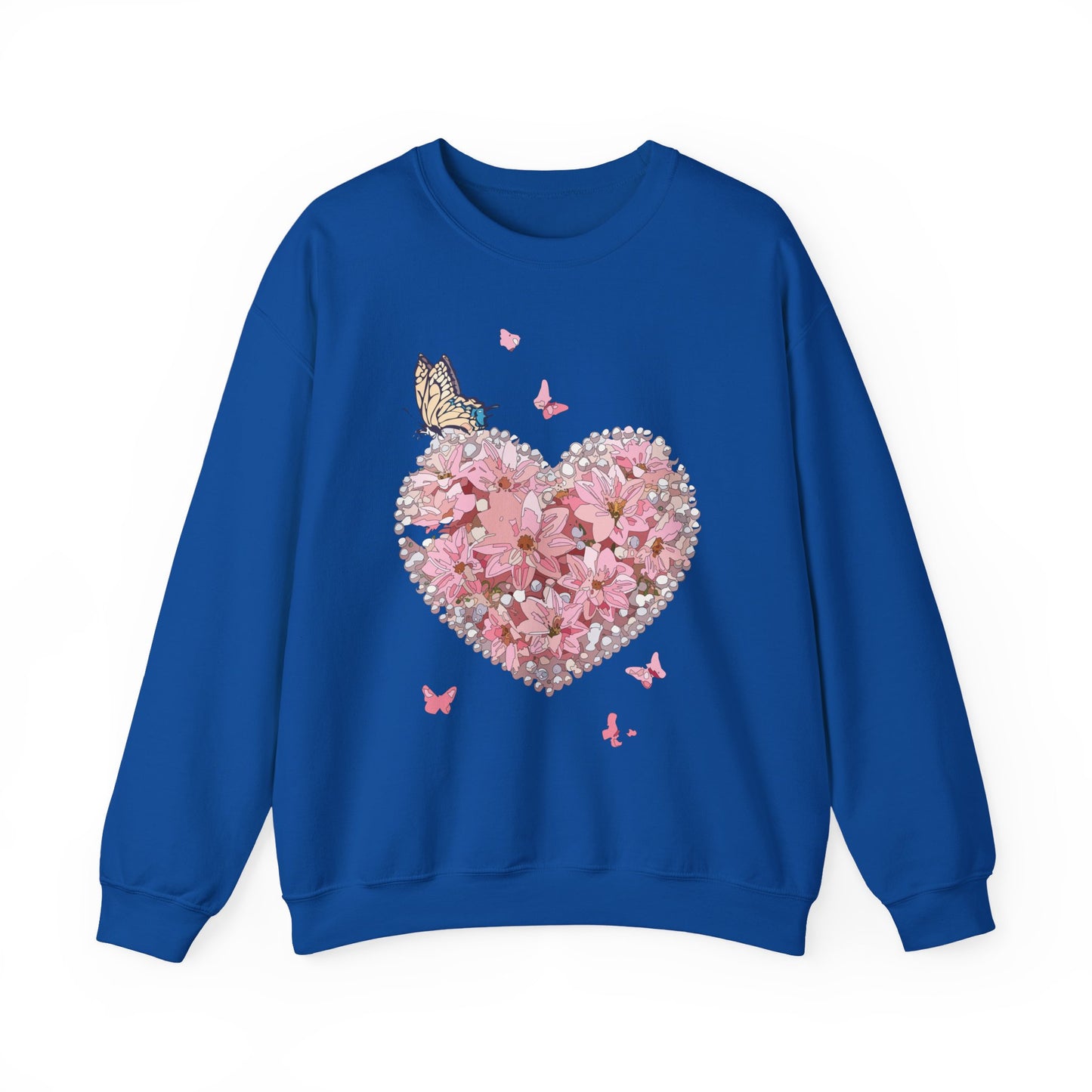 Floral Heart Sweatshirt, Floral Love Sweatshirt, Valentine's Day Sweatshirt, Heart Floral Sweatshirt