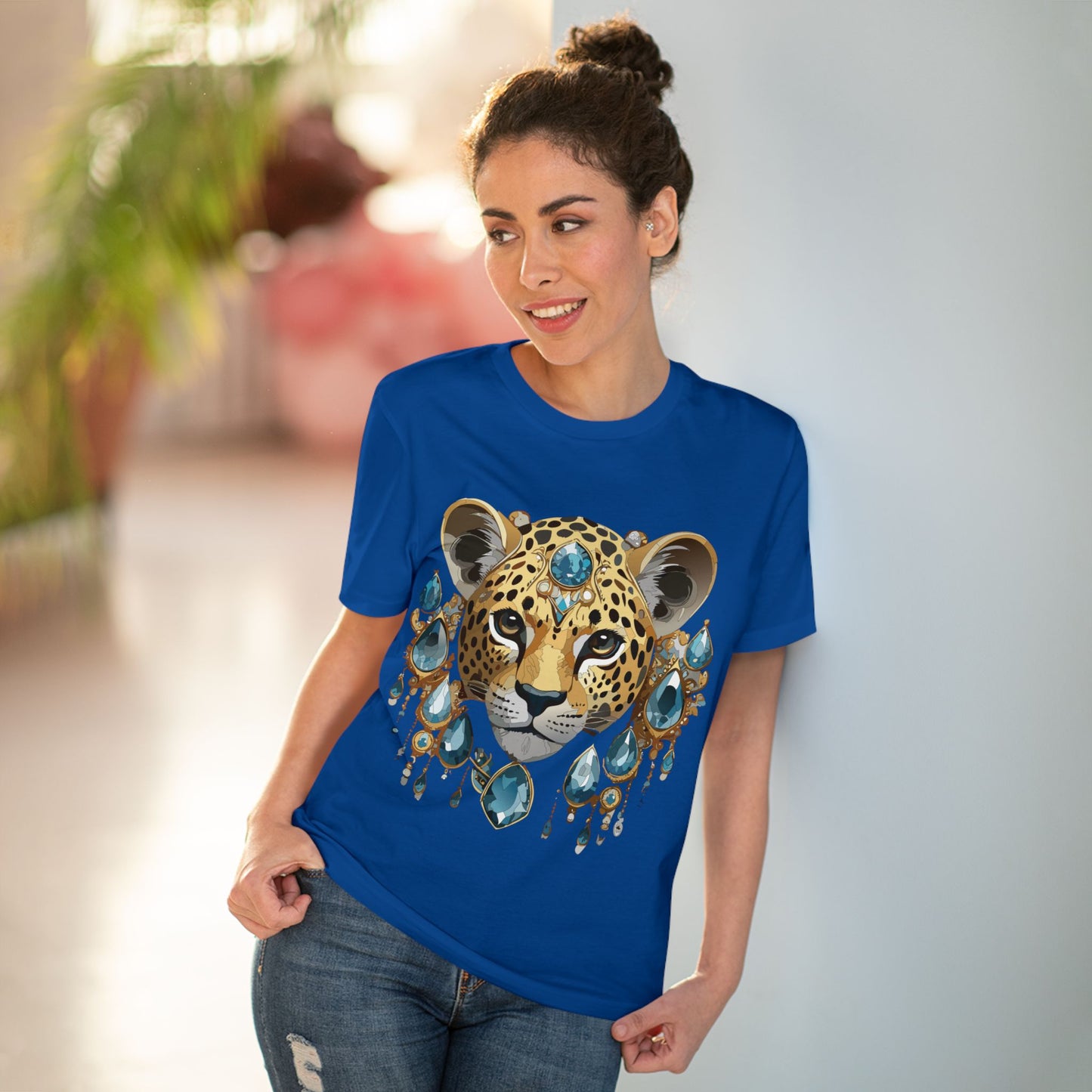 Organic T-shirt with Animals - Cheetah