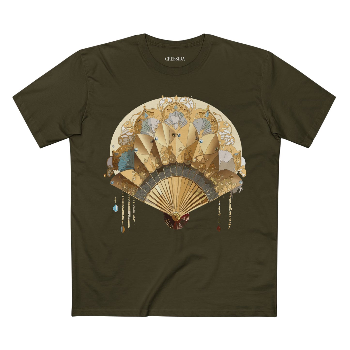 Fan shirt, Shirt with Fan, Tee Shirt with Antique Fan