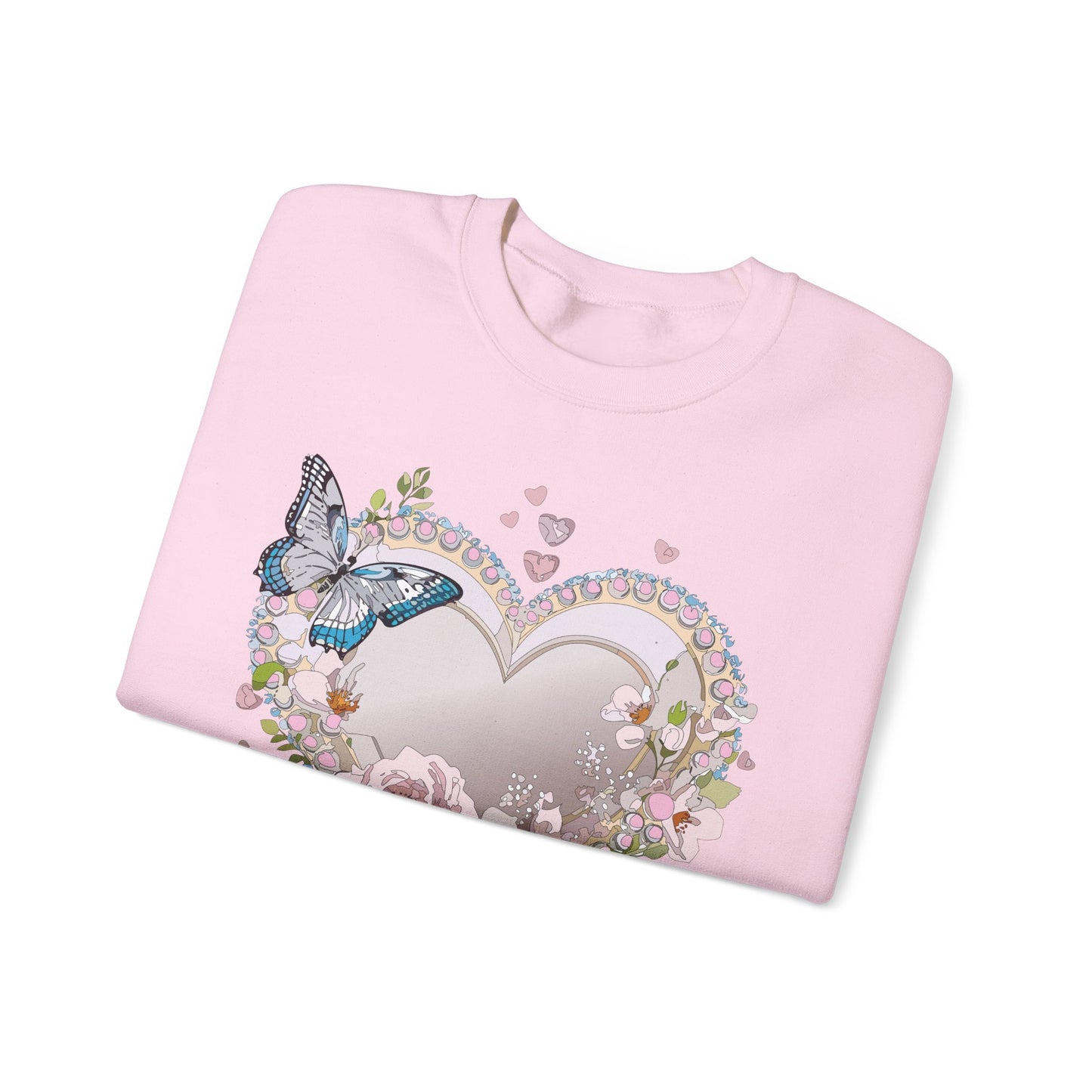 Floral Heart Sweatshirt, Floral Love Sweatshirt, Valentine's Day Sweatshirt, Heart Floral Sweatshirt