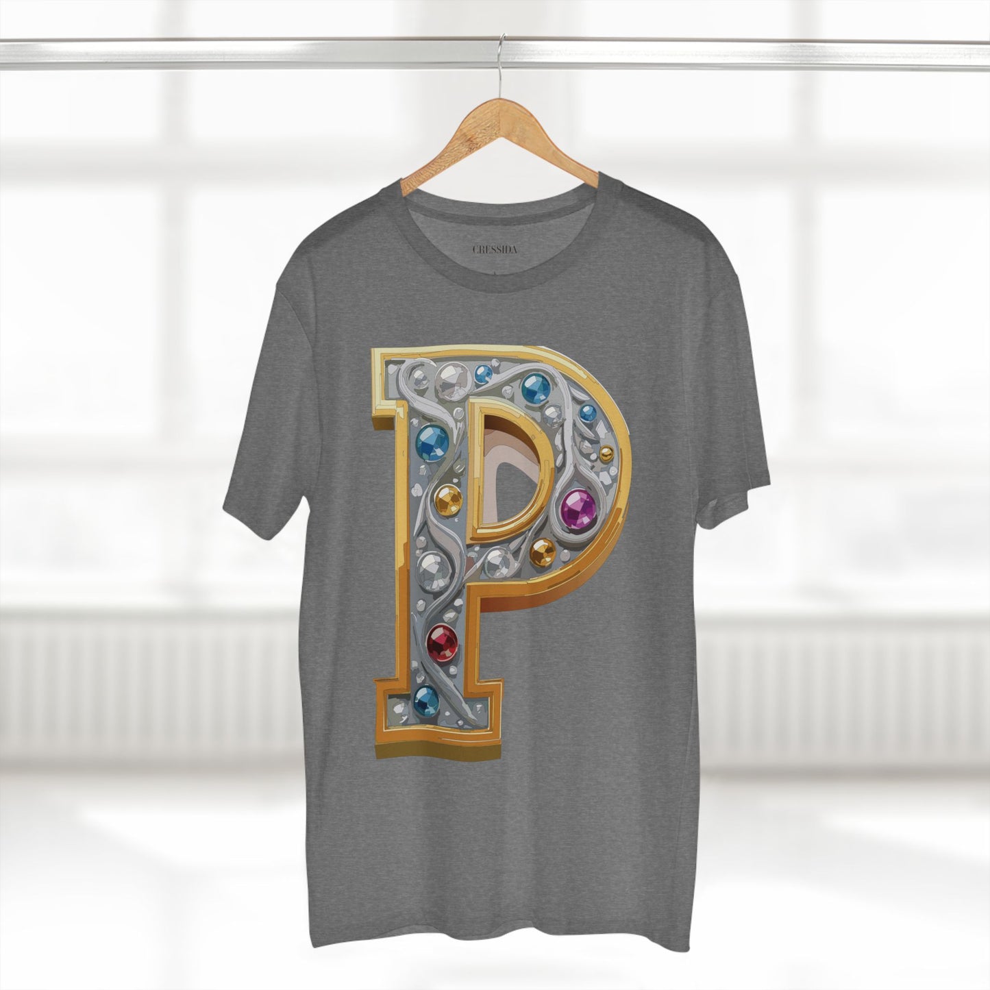 Letter Shirt, Shirt with Letters, Tee Shirt with Gold Letters