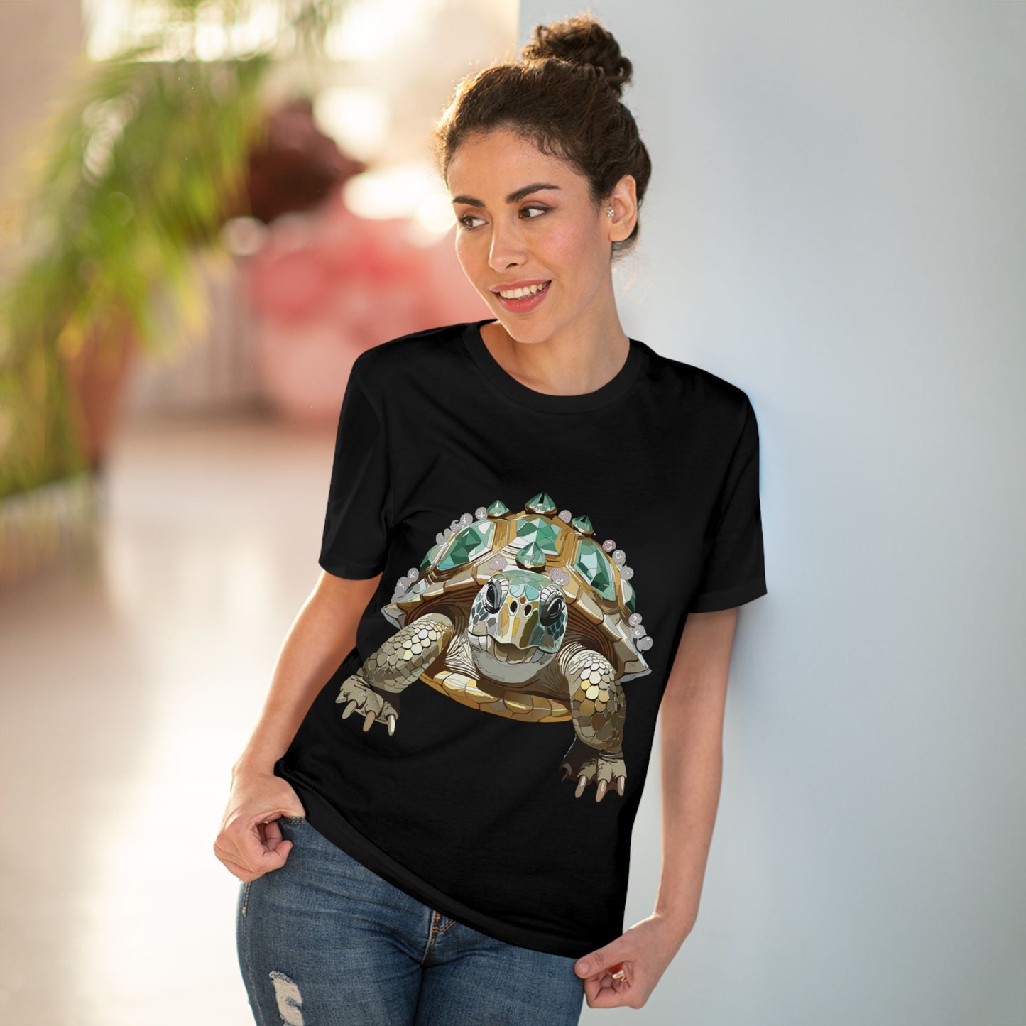 Organic T-shirt with Animals - Turtle