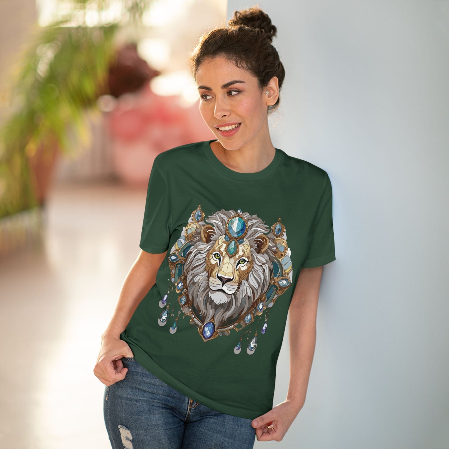 Organic T-shirt with Animals - Lion