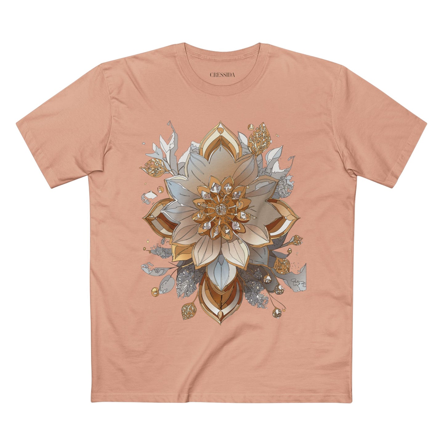 Floral Shirt, Shirt with Flower, Tee Shirt with Antique Flower