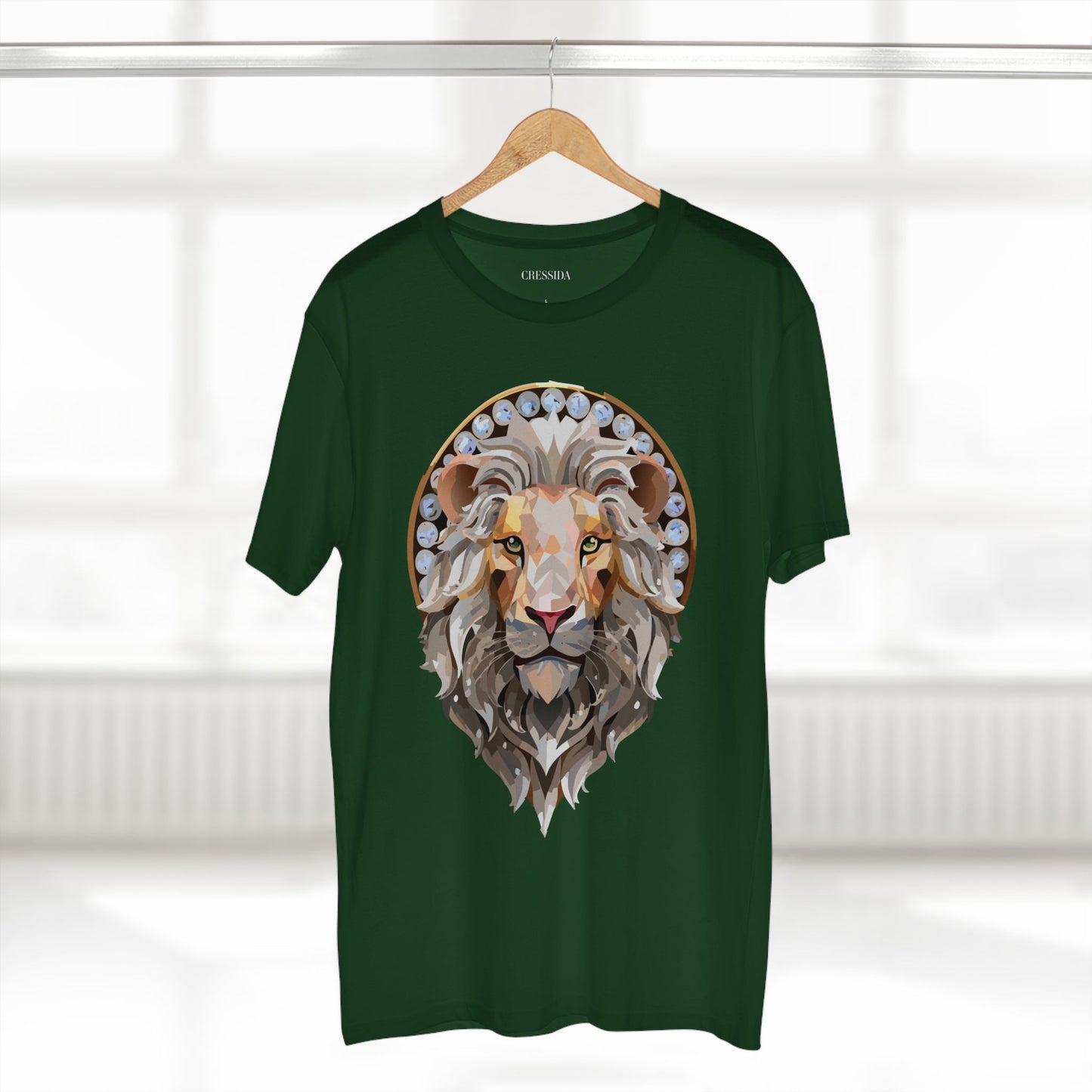 Unisex Animal Print Tee With Antique Medallion Art Design Graphic