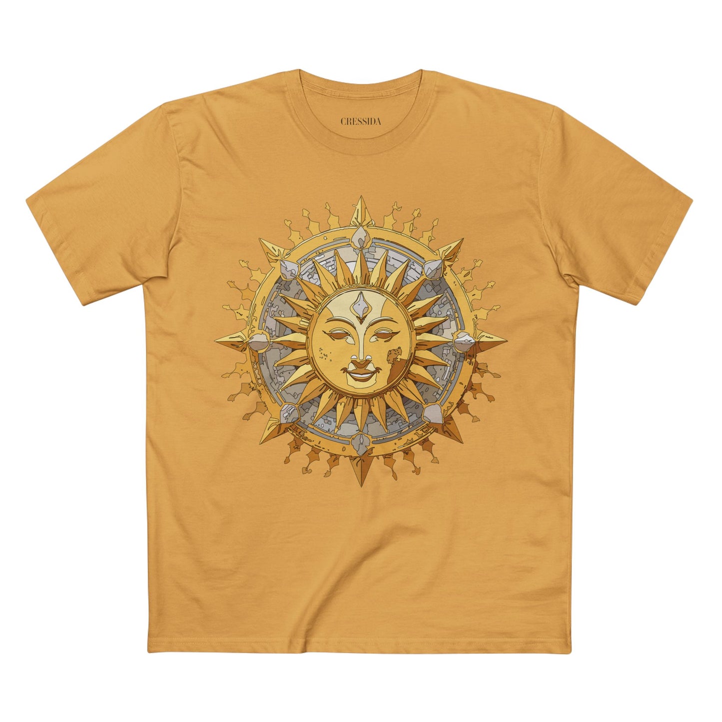 Sun Shirt, Shirt with Sun, Tee Shirt with Gold Sun