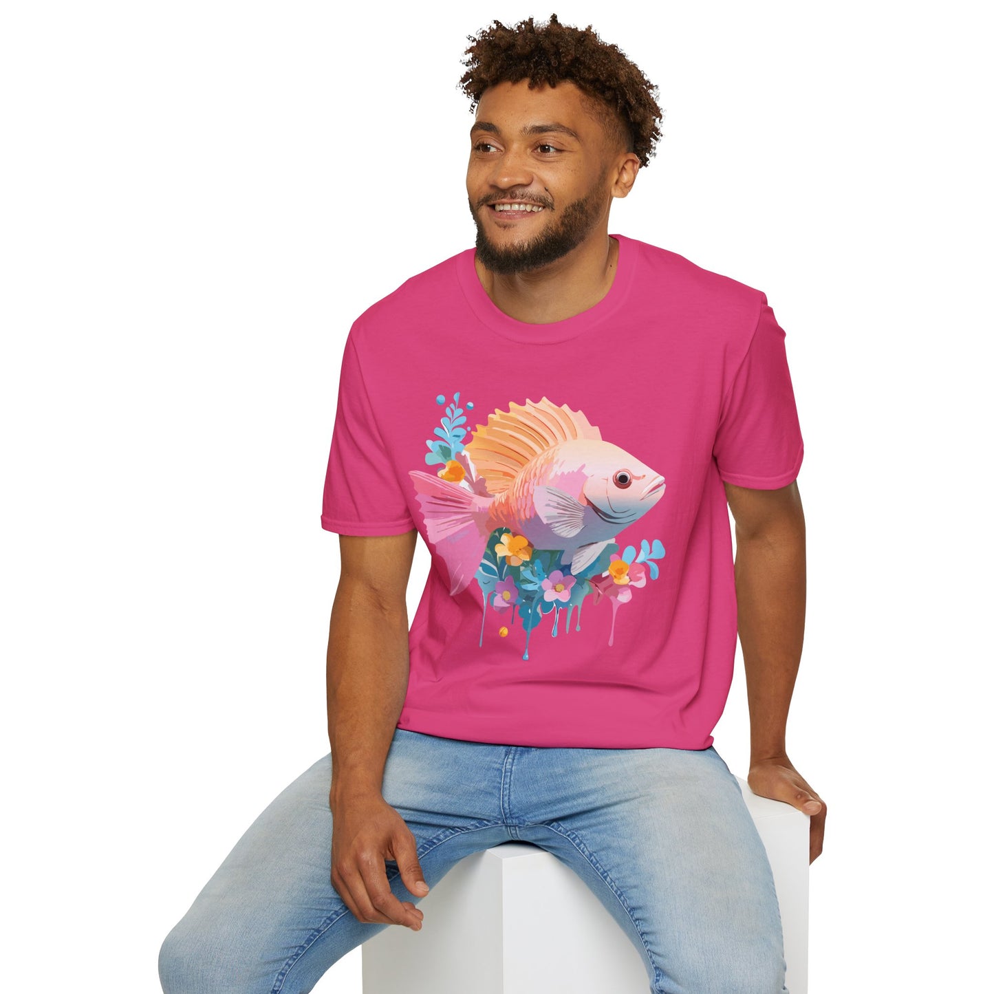 Fish Art Design Shirt, T Shirt with Fish, Graphic Shirt, Tee Shirt with Graphic Design, Shirt with Fish Graphic Art