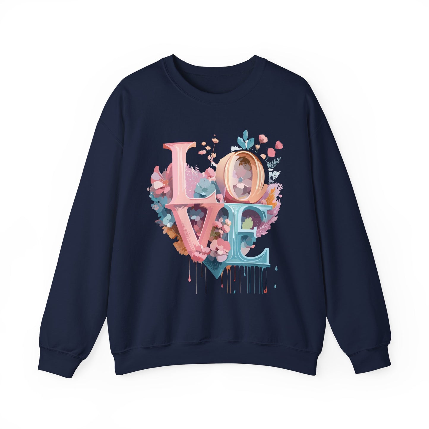 Floral Love Sweatshirt, Valentine's Day Sweatshirt, Love Flower Sweatshirt