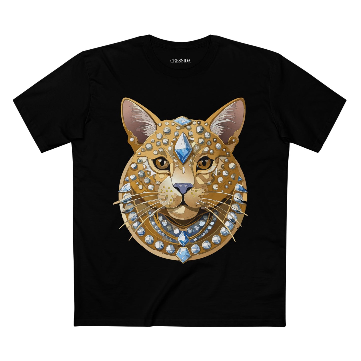 Unisex Premium Cotton Tee Shirt With Antique Animal Medallion Design
