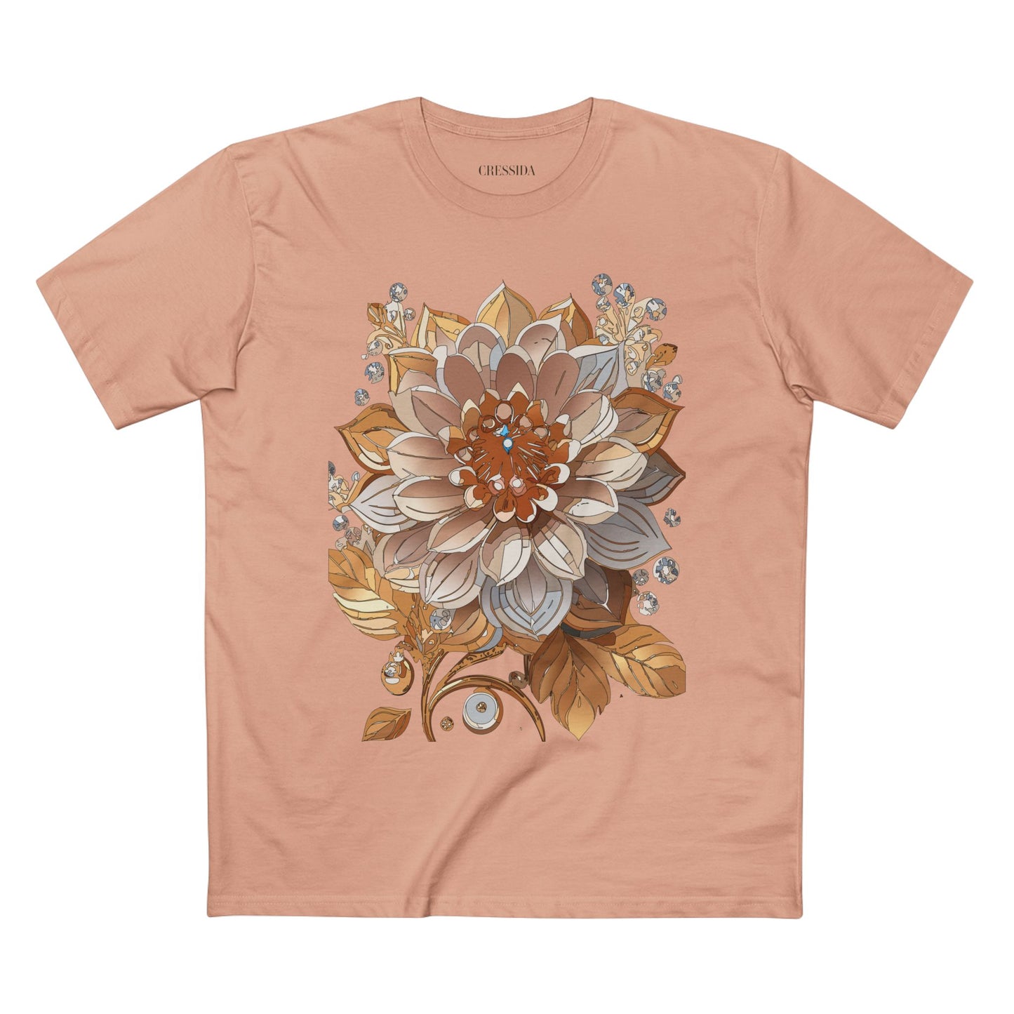Floral Shirt, Shirt with Flower, Tee Shirt with Antique Flower