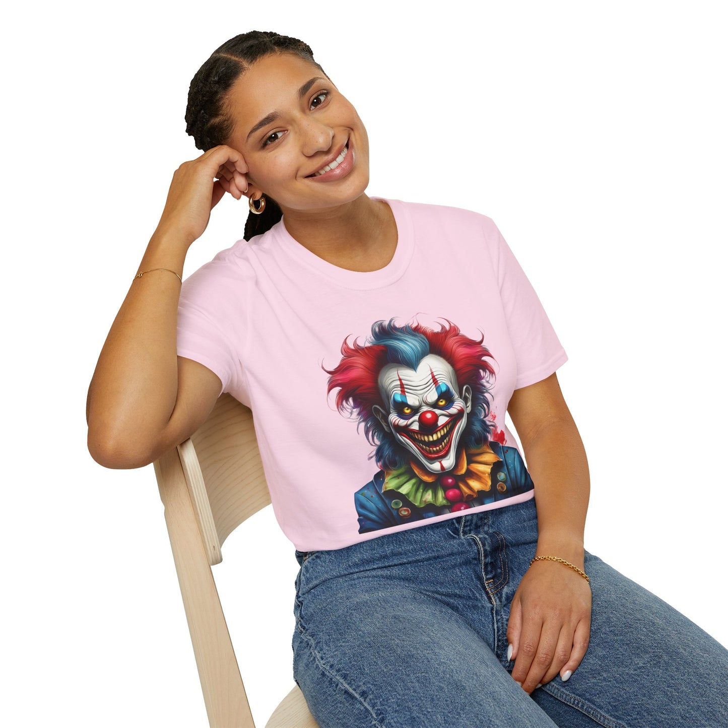 Clown Shirt, T Shirt with Clown, Funny Man Shirt, Tee Shirt with Funny Man, Circus Shirt, Shirt with Circus, Scary Man Shirt, Shirt with Scary Man