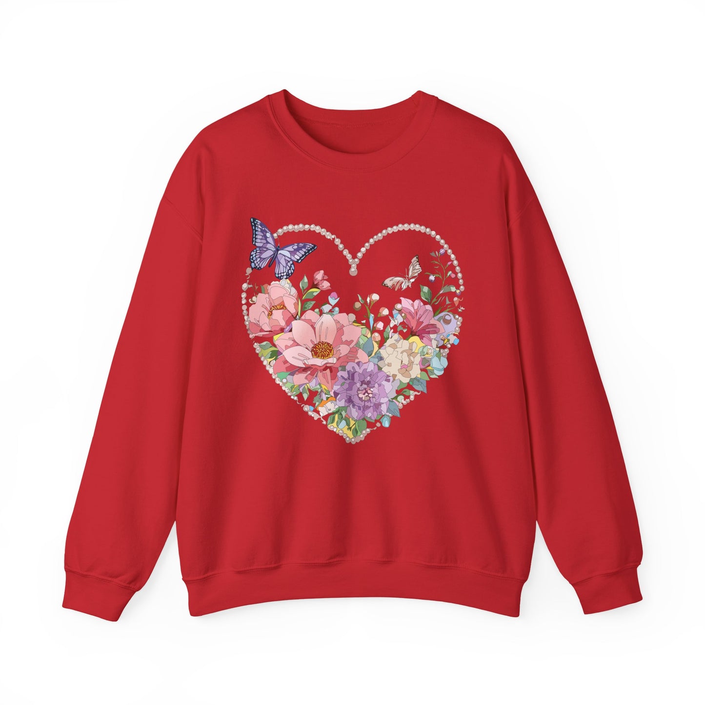 Floral Heart Sweatshirt, Floral Love Sweatshirt, Valentine's Day Sweatshirt, Heart Floral Sweatshirt