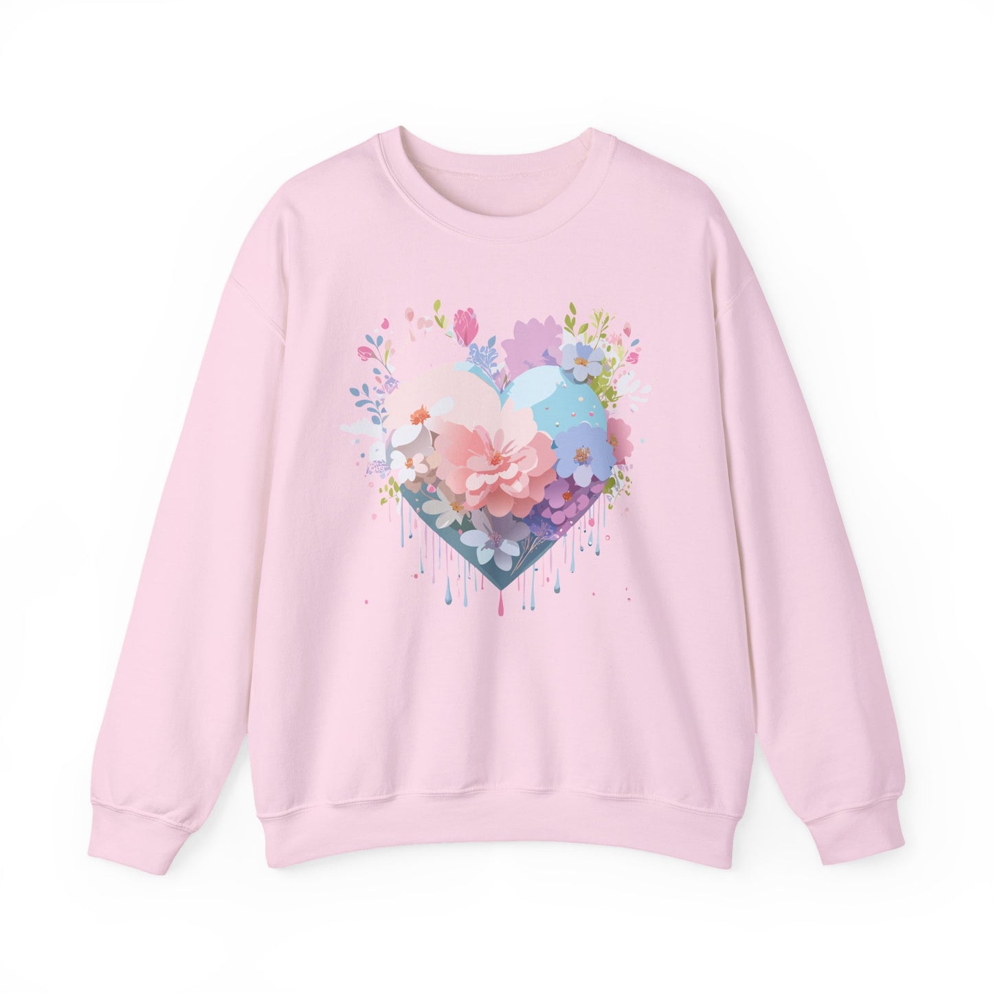 Floral Heart Sweatshirt, Floral Love Sweatshirt, Valentine's Day Sweatshirt, Heart Floral Sweatshirt