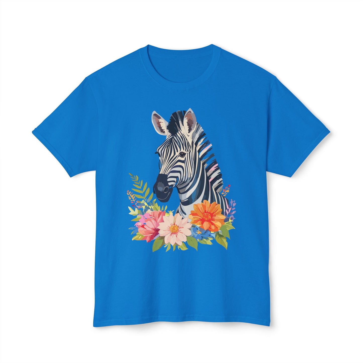 Zebra T-Shirt, Vintage Zebra Tee, Floral Tees, Zebra Art Design Shirt, Tee Shirt with Zebra 6