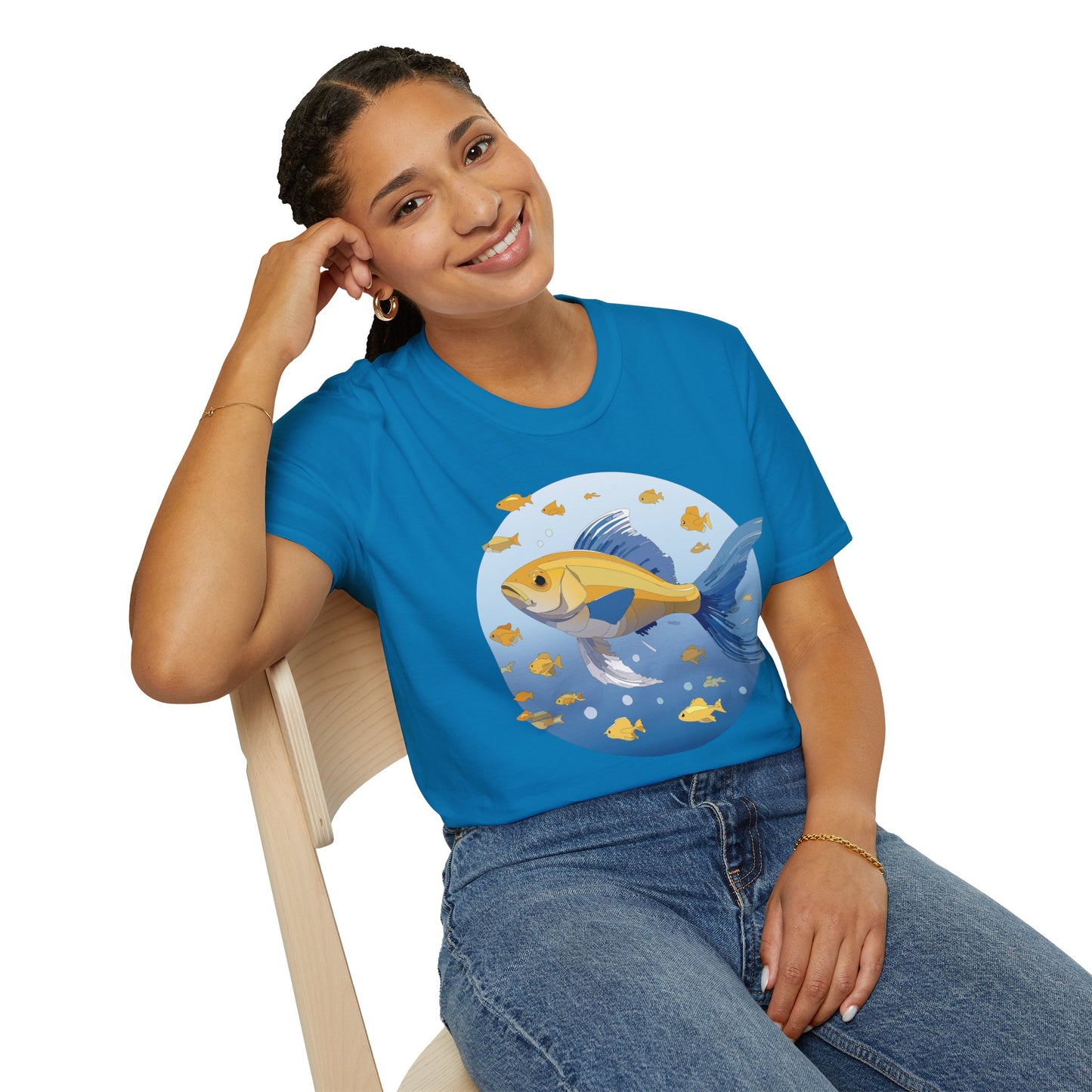 Fish Art Design Shirt, T Shirt with Fish, Graphic Shirt, Tee Shirt with Graphic Design, Shirt with Fish Graphic Art