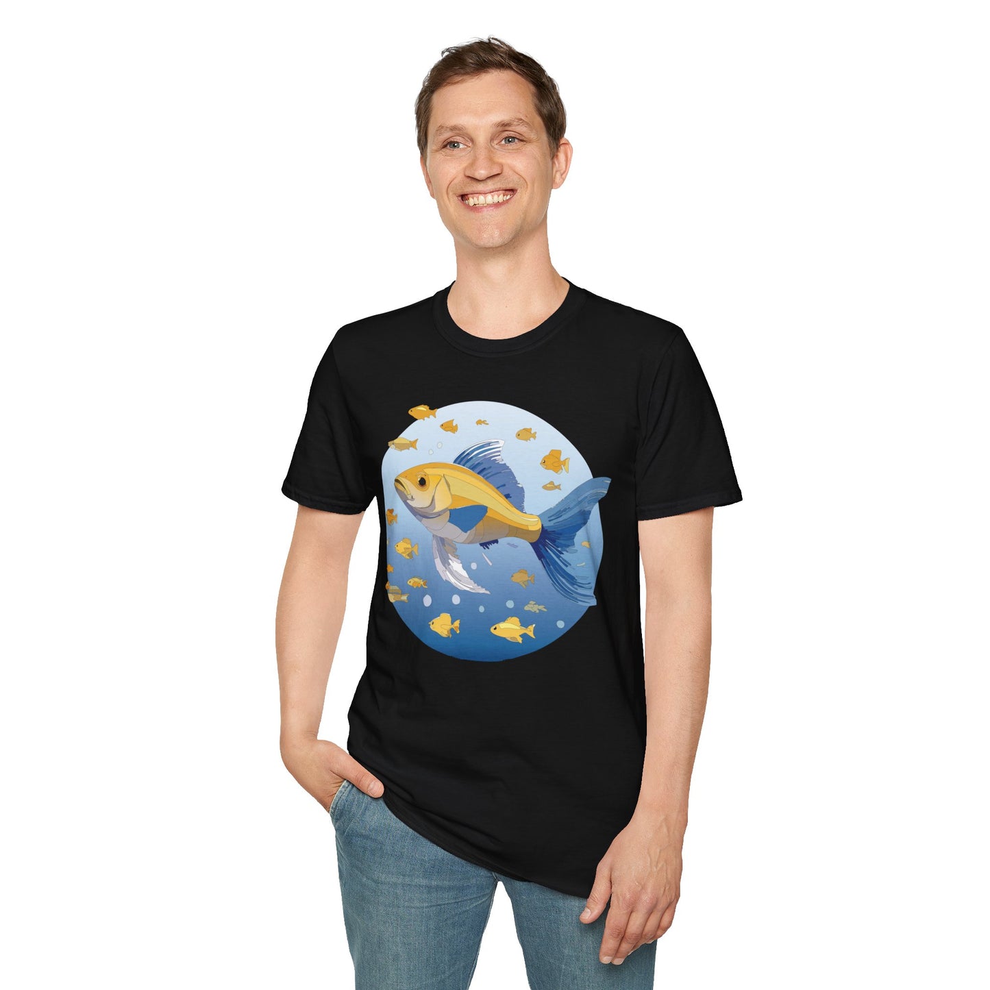 Fish Art Design Shirt, T Shirt with Fish, Graphic Shirt, Tee Shirt with Graphic Design, Shirt with Fish Graphic Art