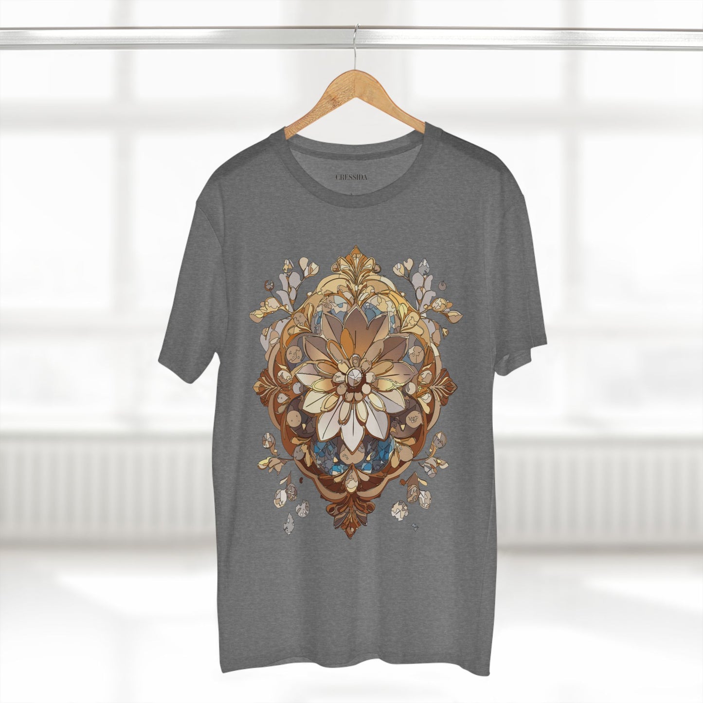 Floral Shirt, Shirt with Flower, Tee Shirt with Antique Flower