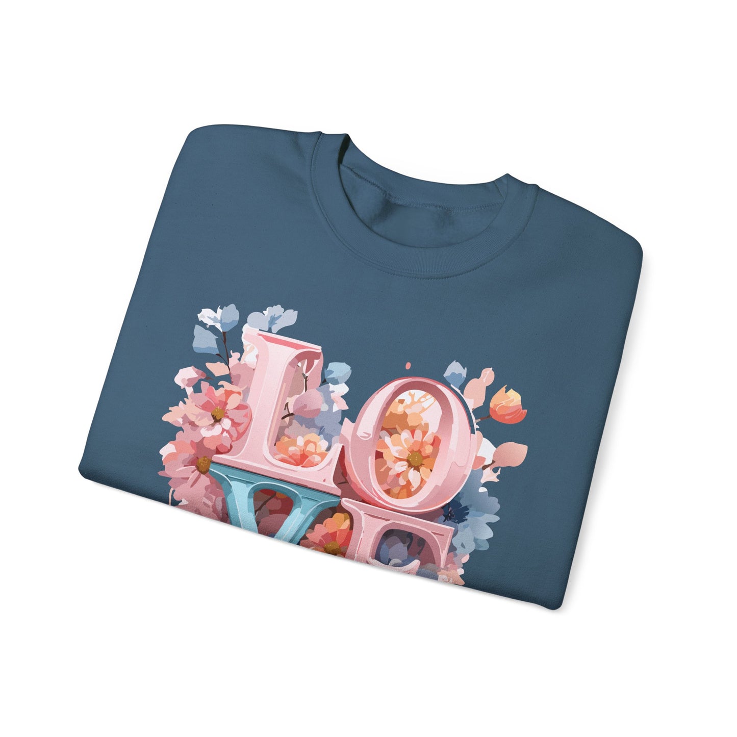 Floral Love Sweatshirt, Valentine's Day Sweatshirt, Love Flower Sweatshirt