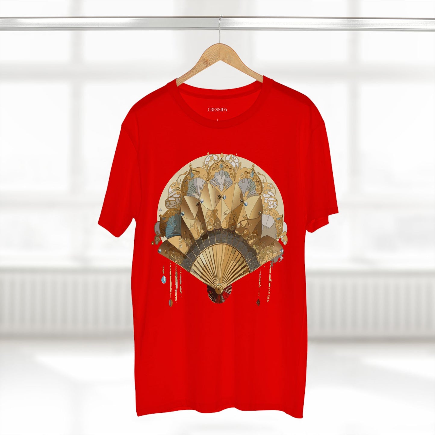 Fan shirt, Shirt with Fan, Tee Shirt with Antique Fan