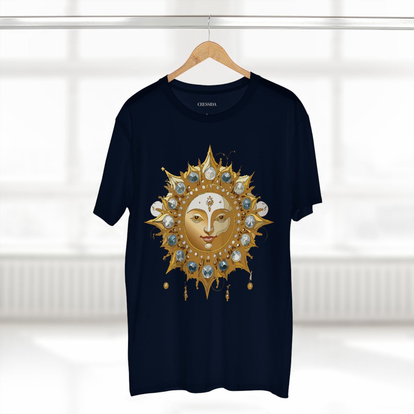Sun Shirt, Shirt with Sun, Tee Shirt with Gold Sun