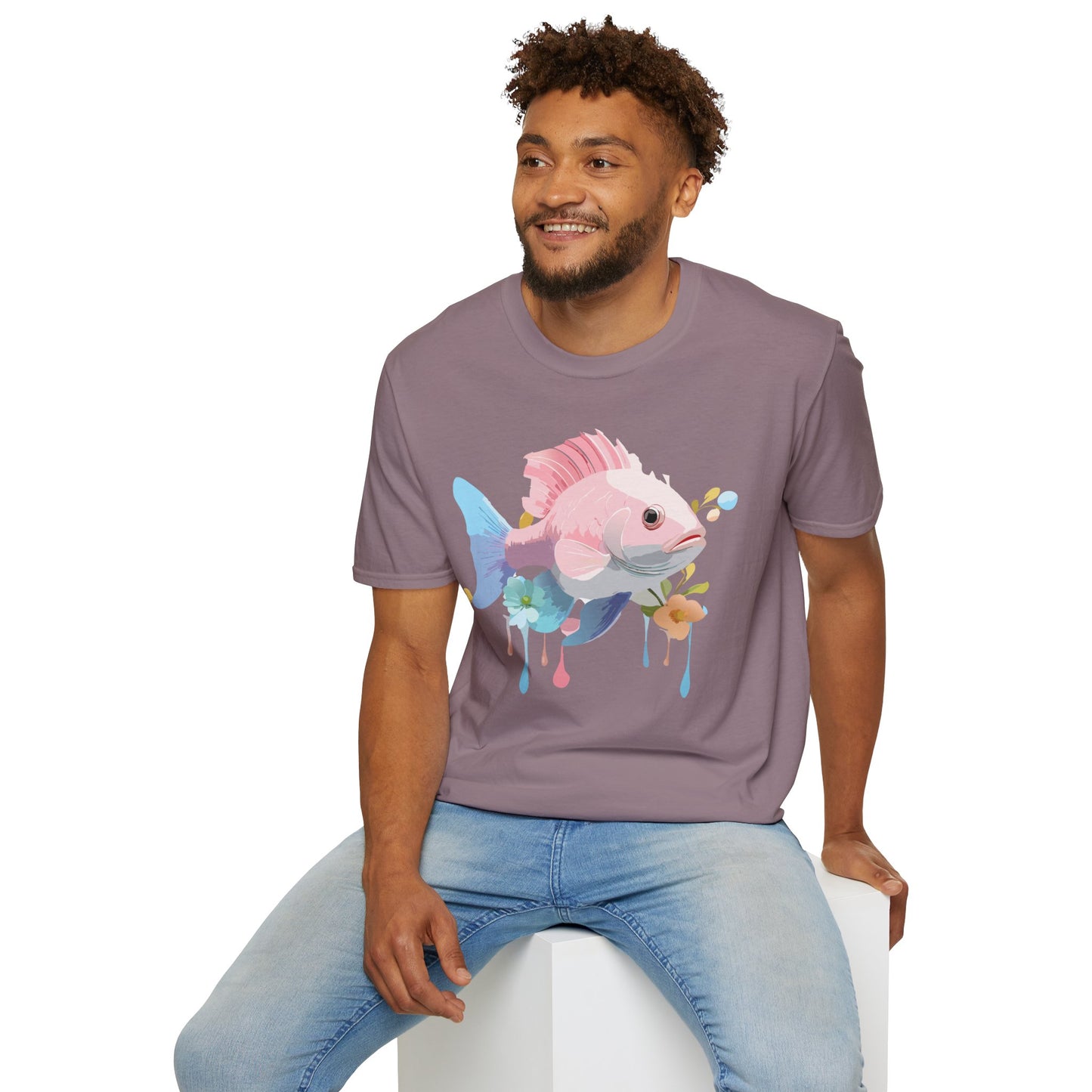 Fish Art Design Shirt, T Shirt with Fish, Graphic Shirt, Tee Shirt with Graphic Design, Shirt with Fish Graphic Art