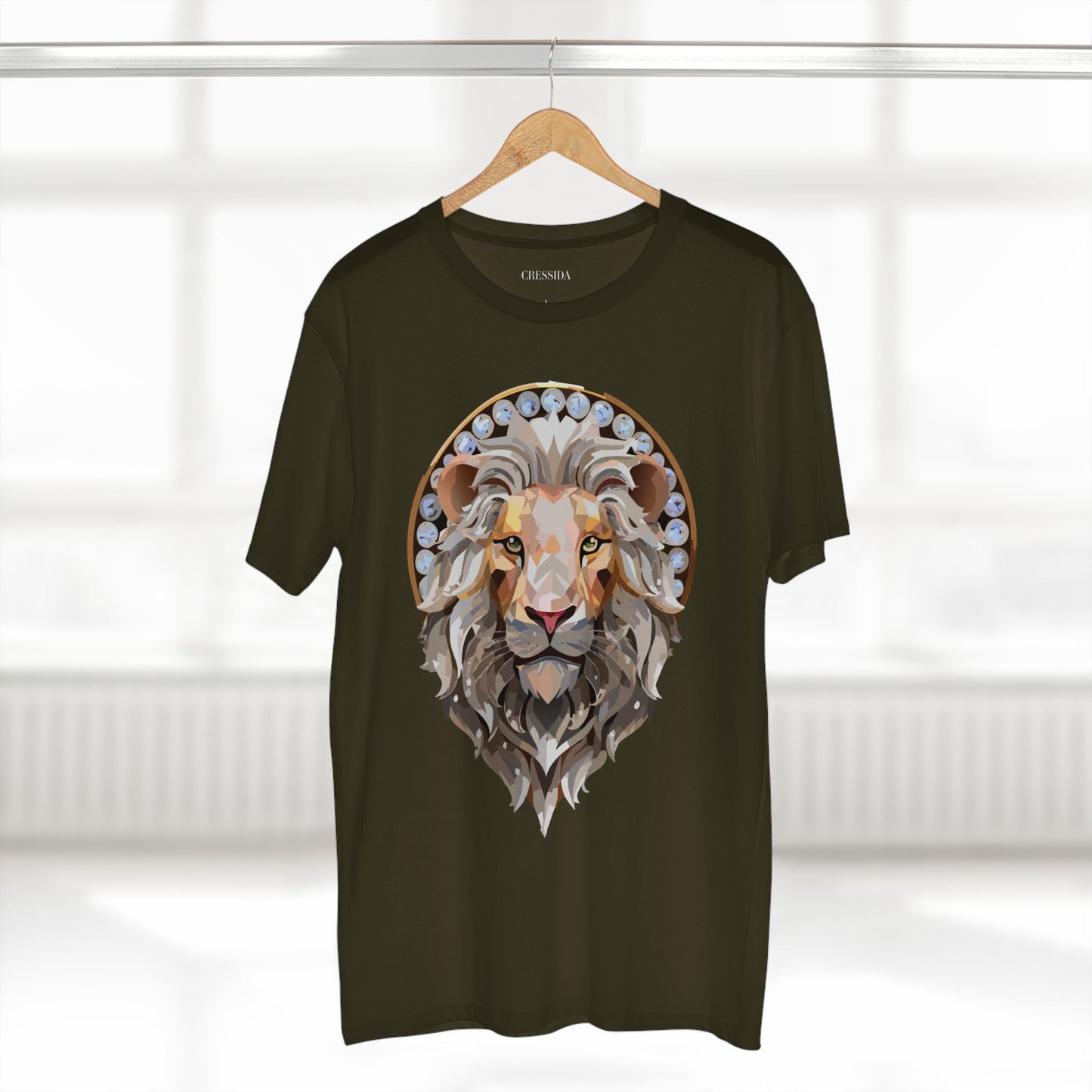 Unisex Animal Print Tee With Antique Medallion Art Design Graphic