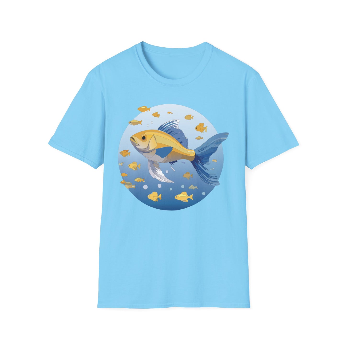 Fish Art Design Shirt, T Shirt with Fish, Graphic Shirt, Tee Shirt with Graphic Design, Shirt with Fish Graphic Art