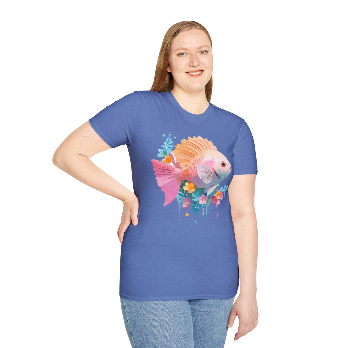 Fish Art Design Shirt, T Shirt with Fish, Graphic Shirt, Tee Shirt with Graphic Design, Shirt with Fish Graphic Art