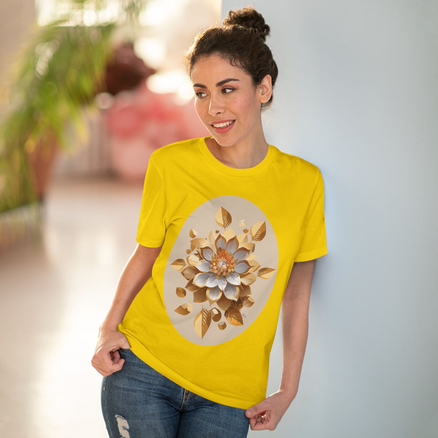 Organic T-shirt with Flower