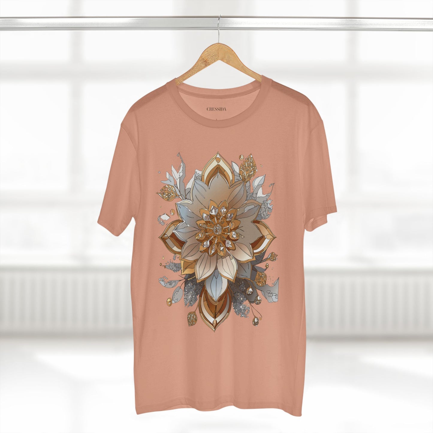 Floral Shirt, Shirt with Flower, Tee Shirt with Antique Flower