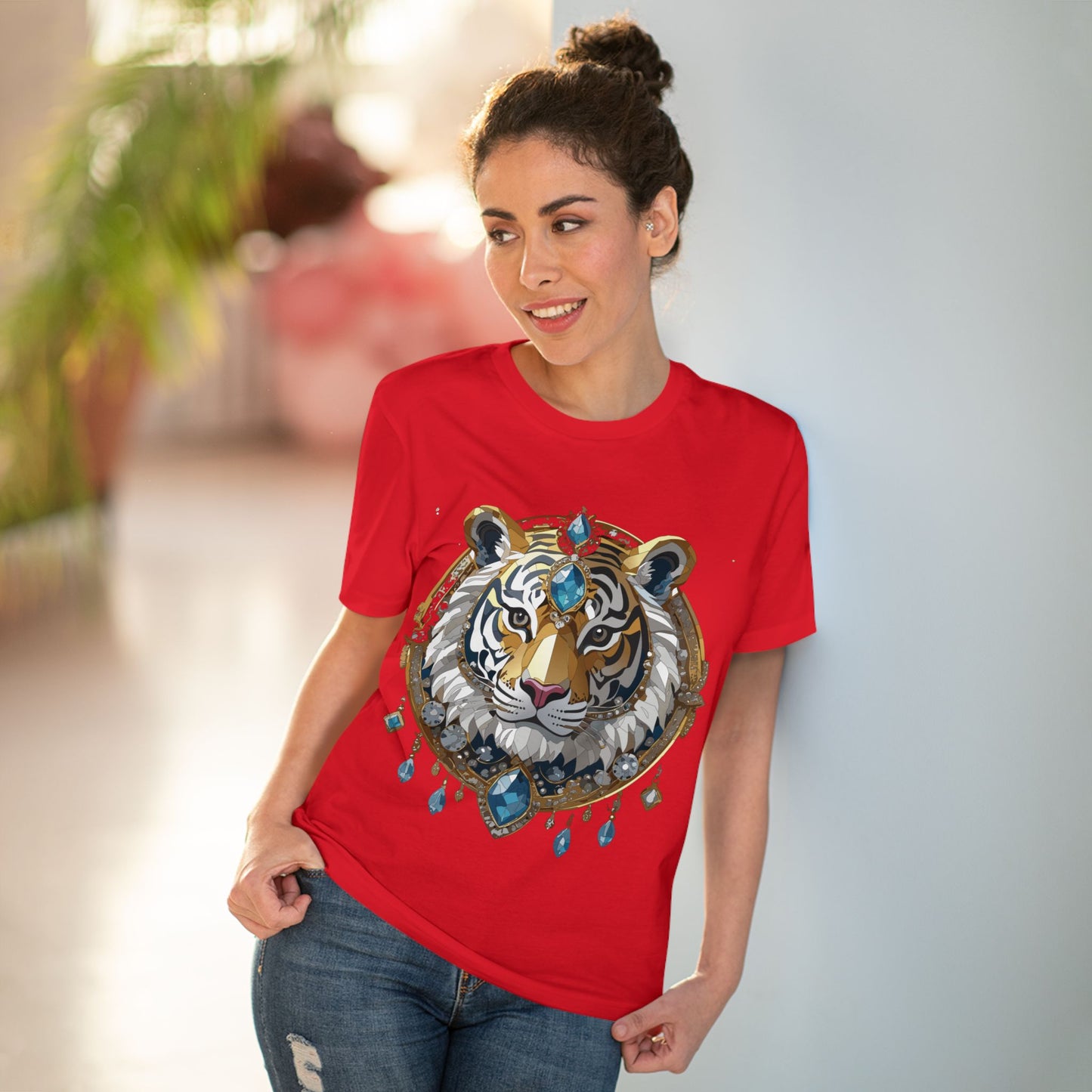 Organic T-shirt with Animals - Tiger