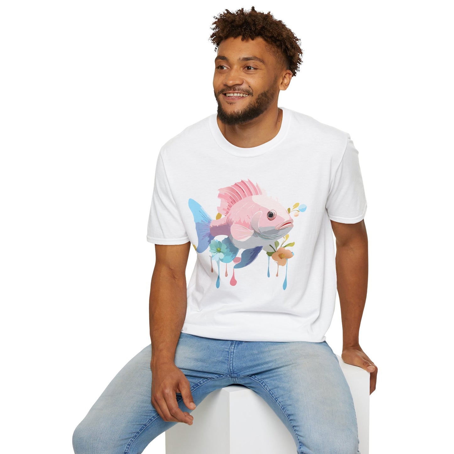 Fish Art Design Shirt, T Shirt with Fish, Graphic Shirt, Tee Shirt with Graphic Design, Shirt with Fish Graphic Art