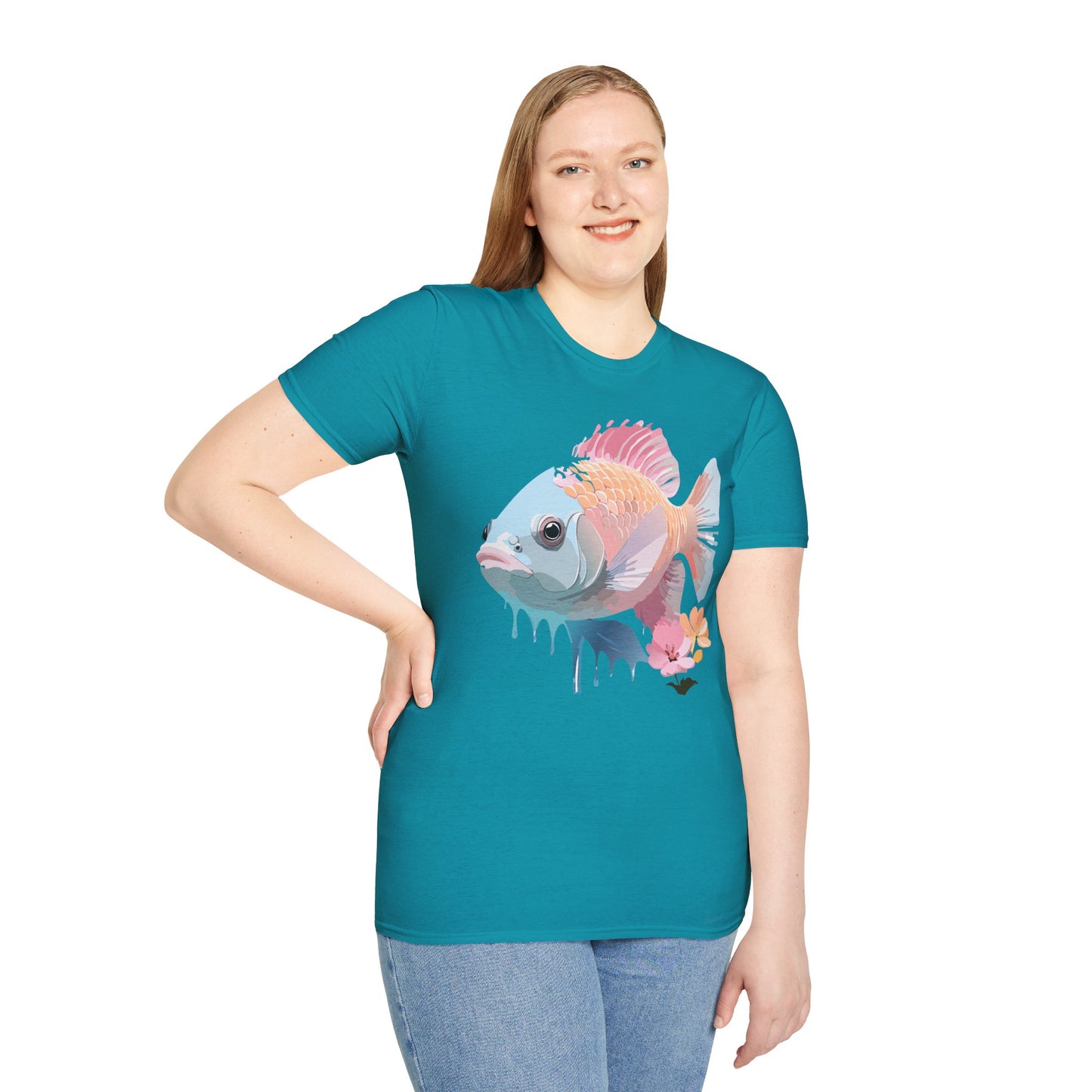 Copy of Fish Art Design Shirt, T Shirt with Fish, Graphic Shirt, Tee Shirt with Graphic Design, Shirt with Fish Graphic Art