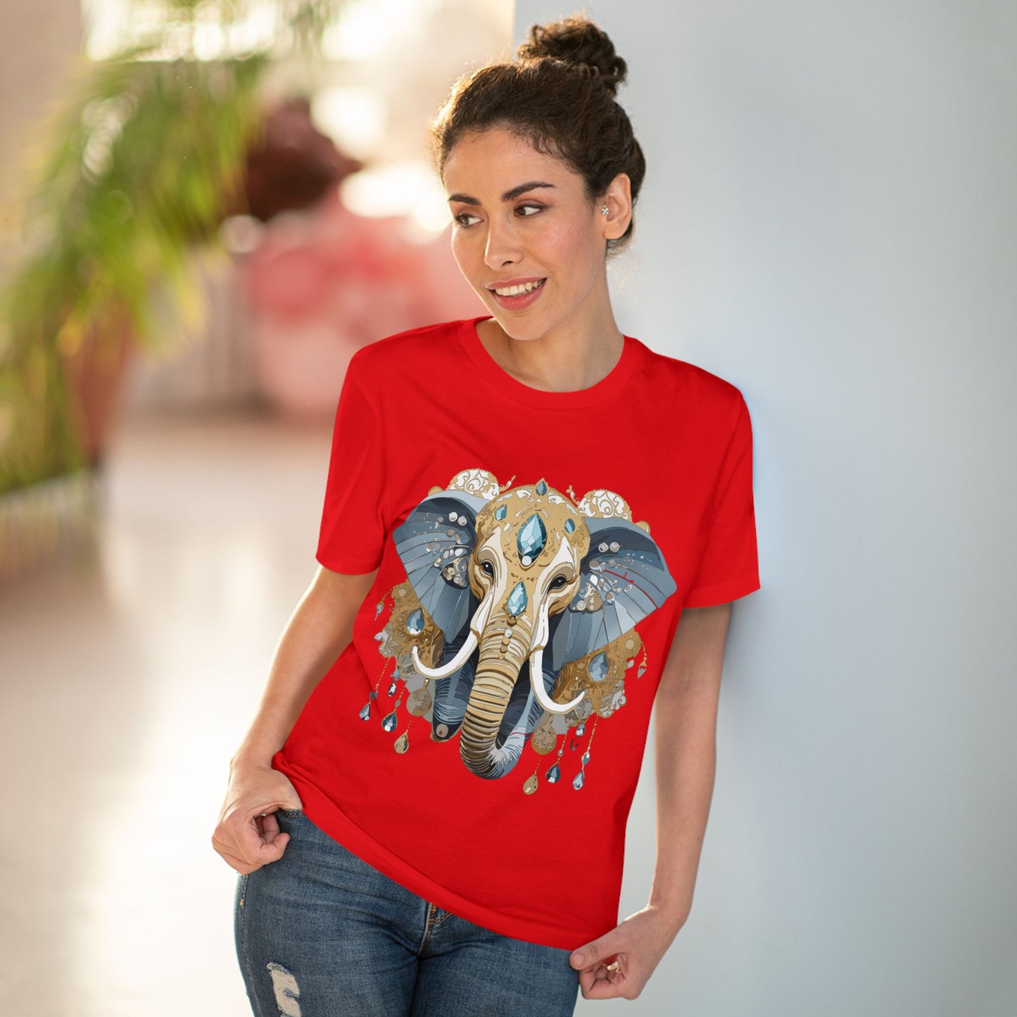 Organic T-shirt with Animals - Elephant