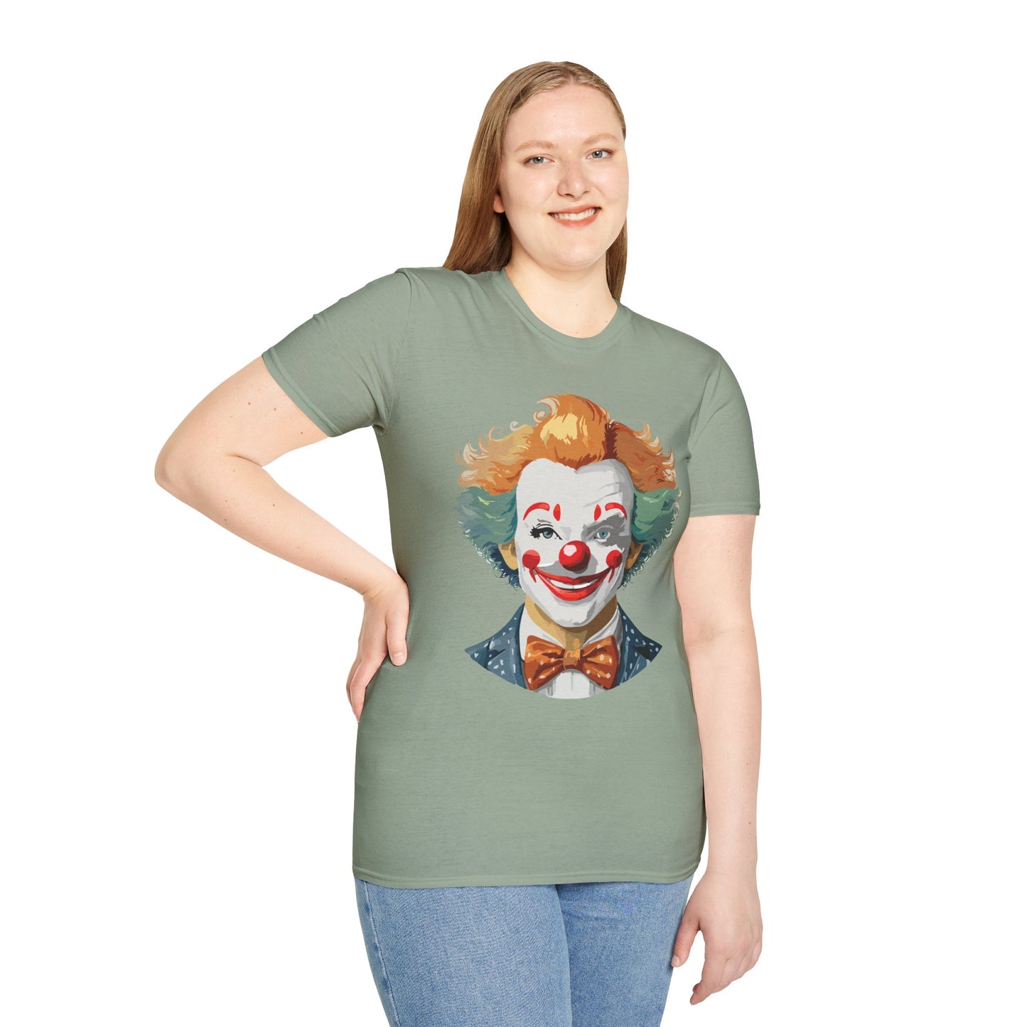 Clown Shirt, T Shirt with Clown, Funny Man Shirt, Tee Shirt with Funny Man, Circus Shirt, Shirt with Circus, Scary Man Shirt, Shirt with Scary Man