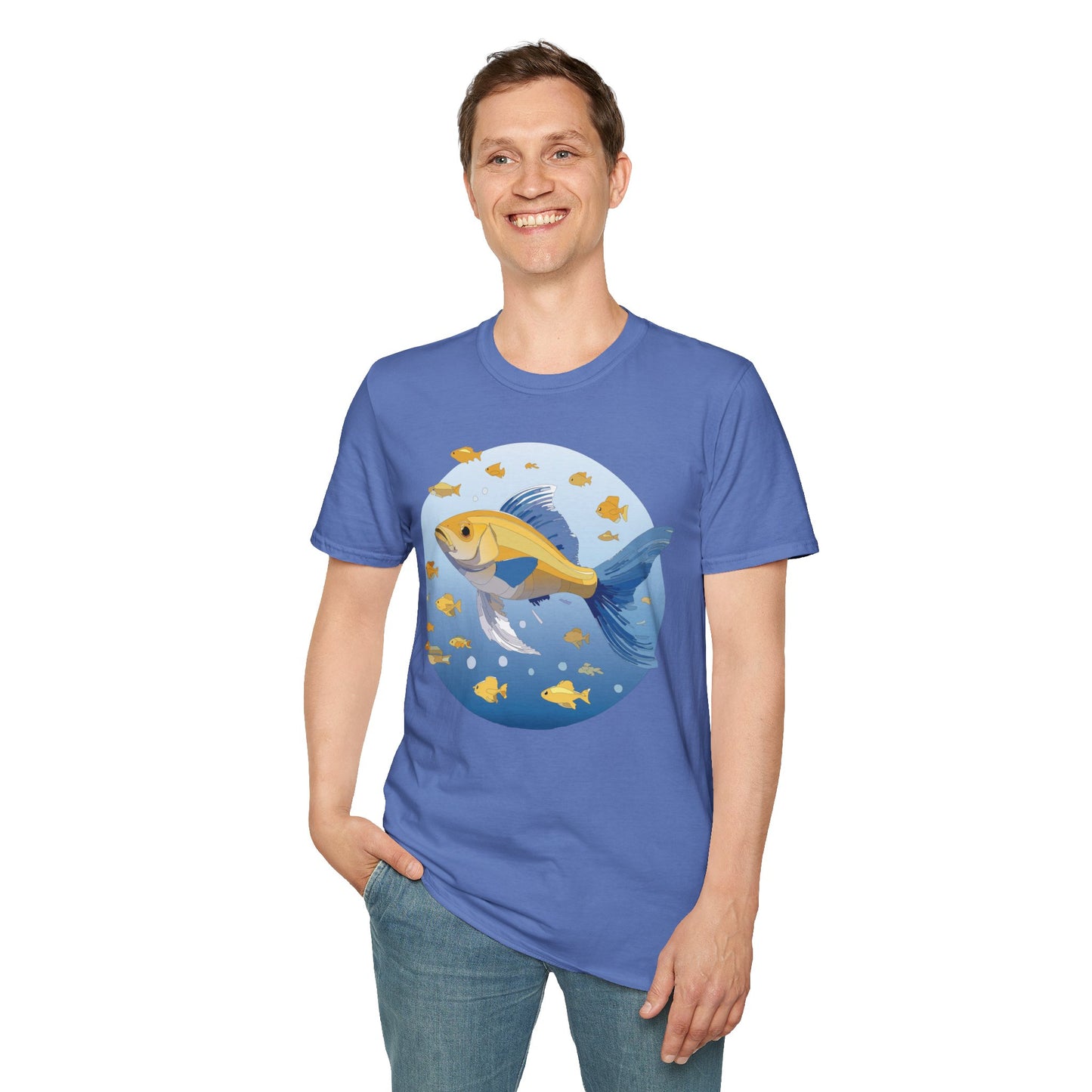 Fish Art Design Shirt, T Shirt with Fish, Graphic Shirt, Tee Shirt with Graphic Design, Shirt with Fish Graphic Art
