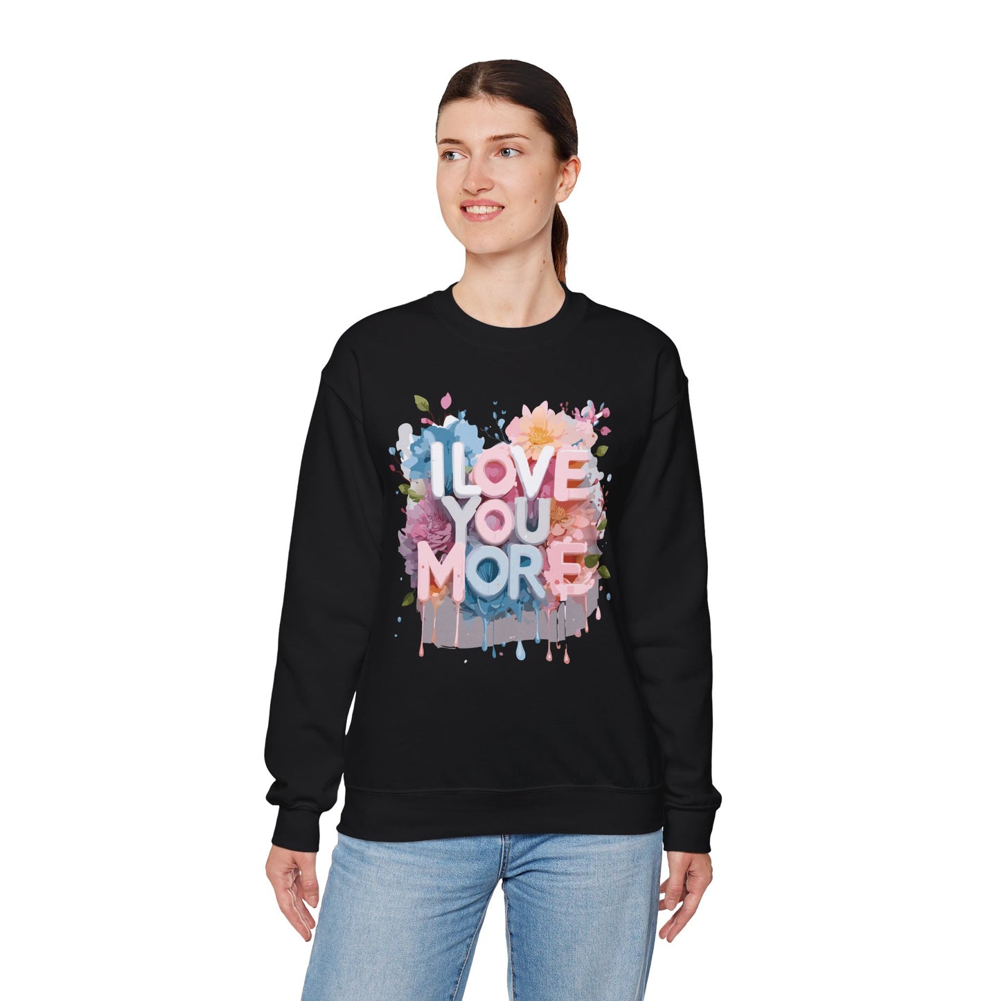 Floral Love Sweatshirt, Valentine's Day Sweatshirt, Love Flower Sweatshirt