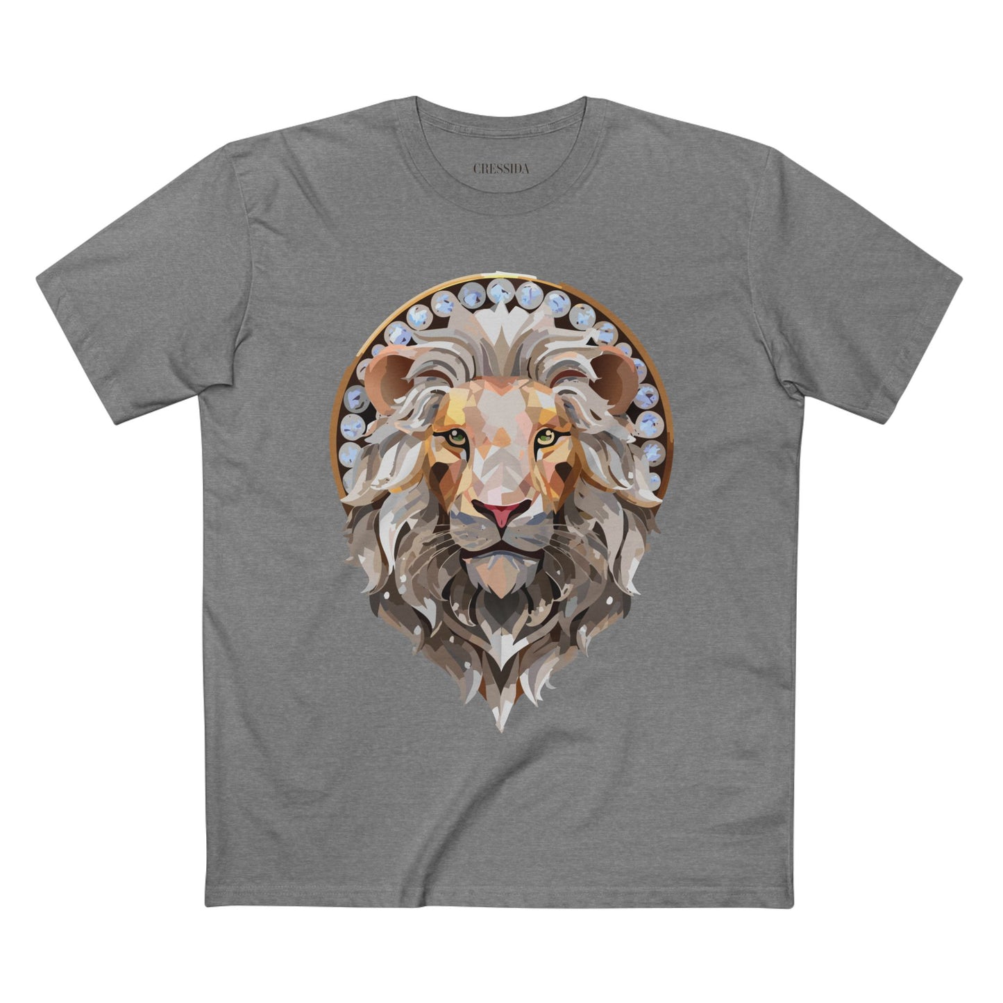 Unisex Animal Print Tee With Antique Medallion Art Design Graphic