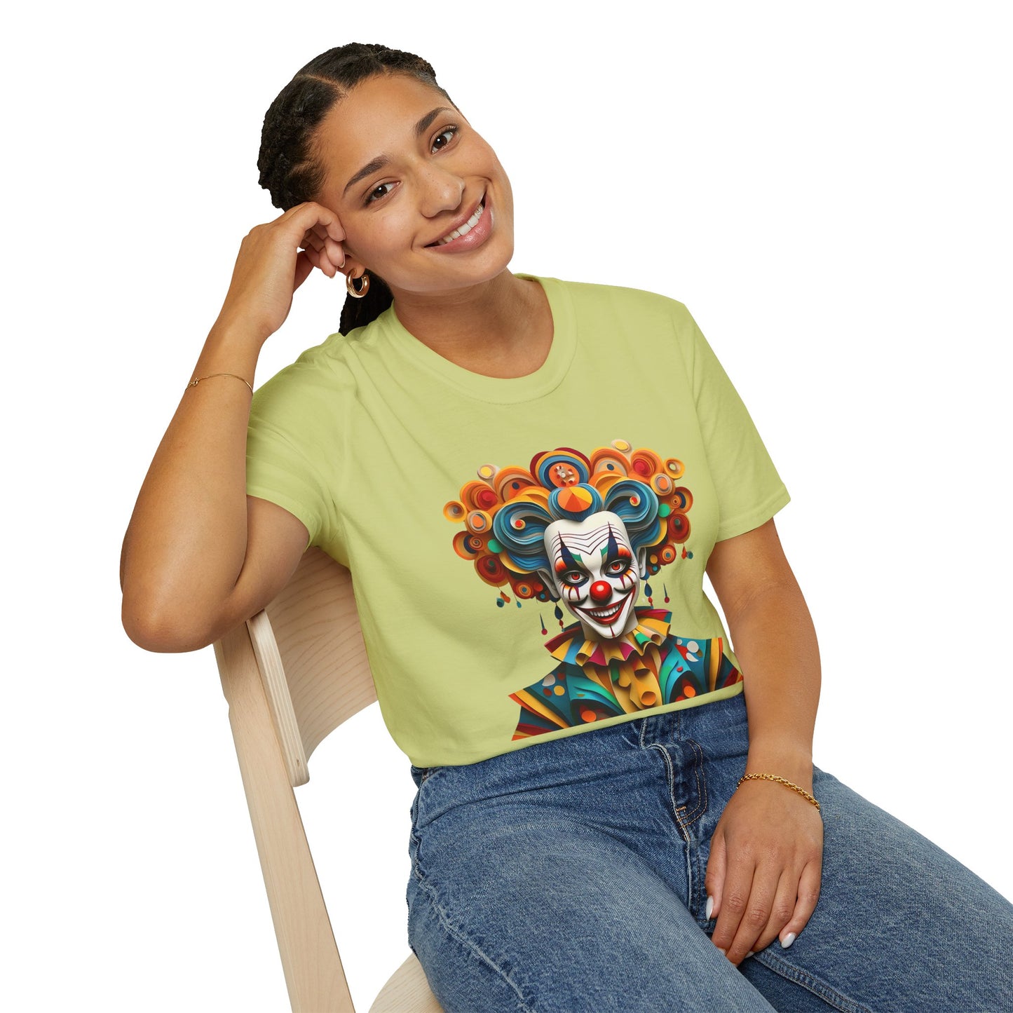 Clown Shirt, T Shirt with Clown, Funny Man Shirt, Tee Shirt with Funny Man, Circus Shirt, Shirt with Circus, Scary Man Shirt, Shirt with Scary Man