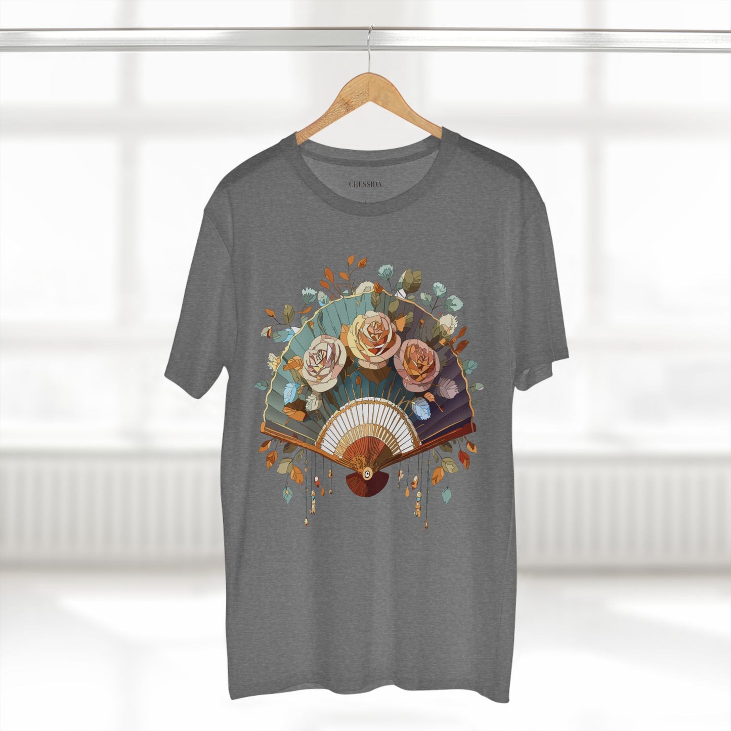 Fan shirt, Shirt with Fan, Tee Shirt with Antique Fan