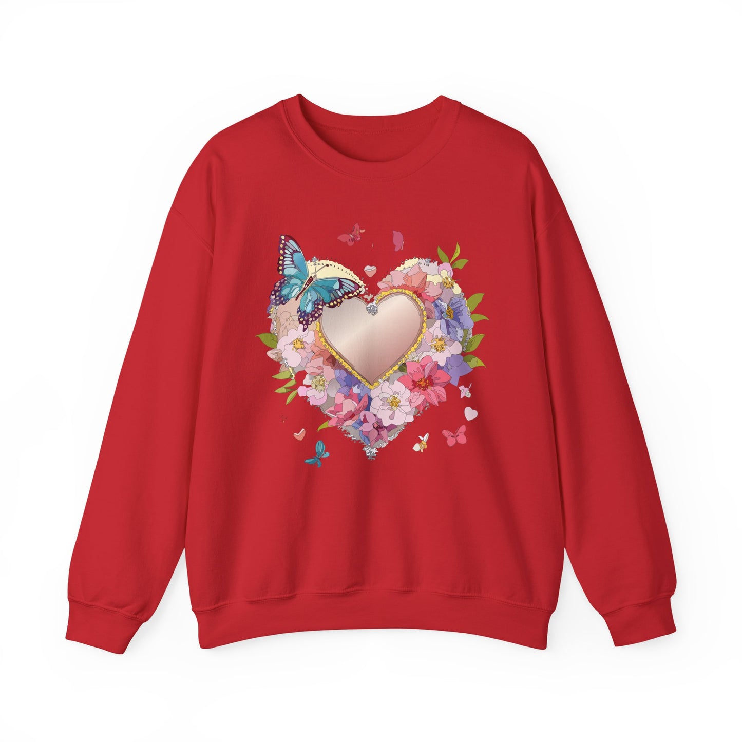Floral Heart Sweatshirt, Floral Love Sweatshirt, Valentine's Day Sweatshirt, Heart Floral Sweatshirt