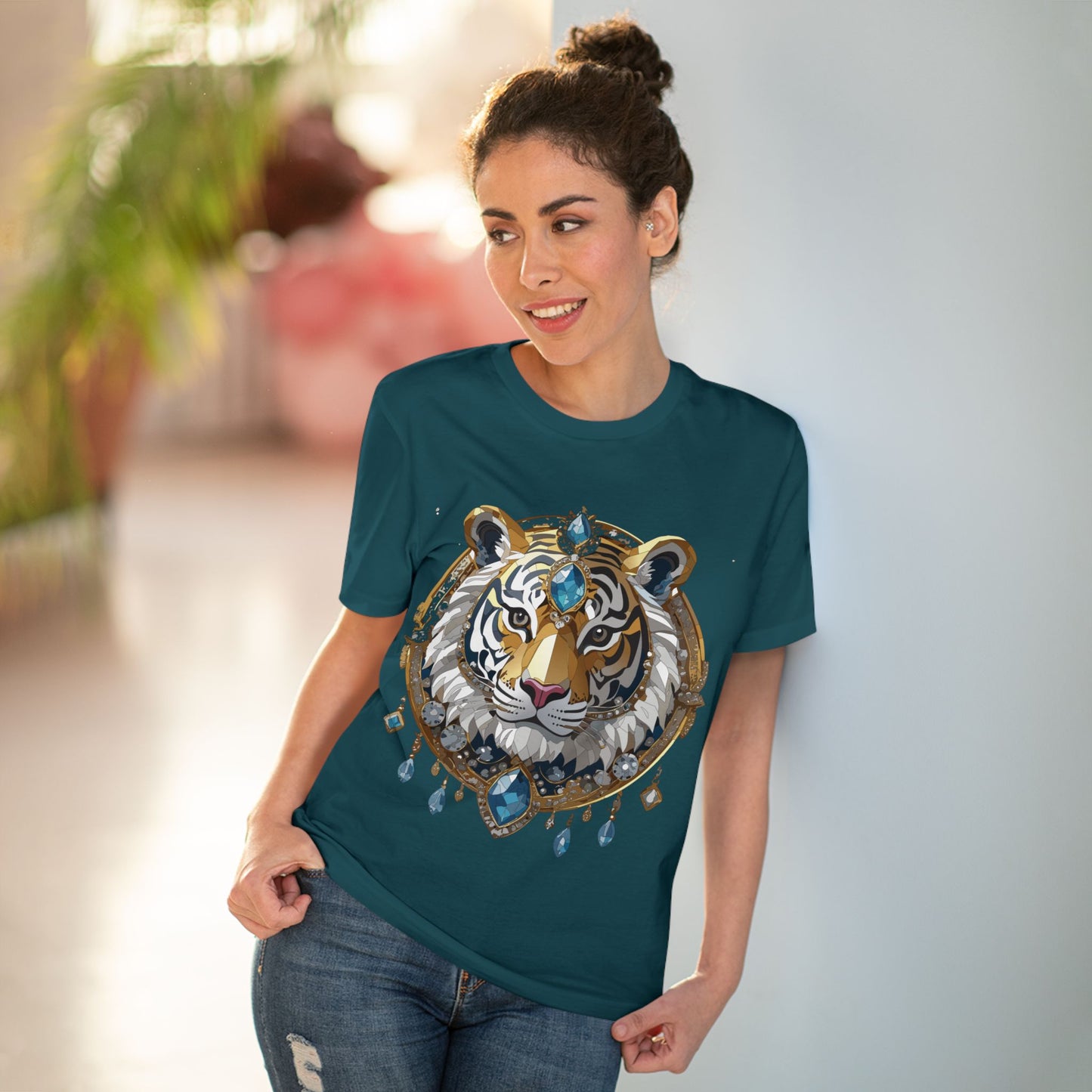 Organic T-shirt with Animals - Tiger