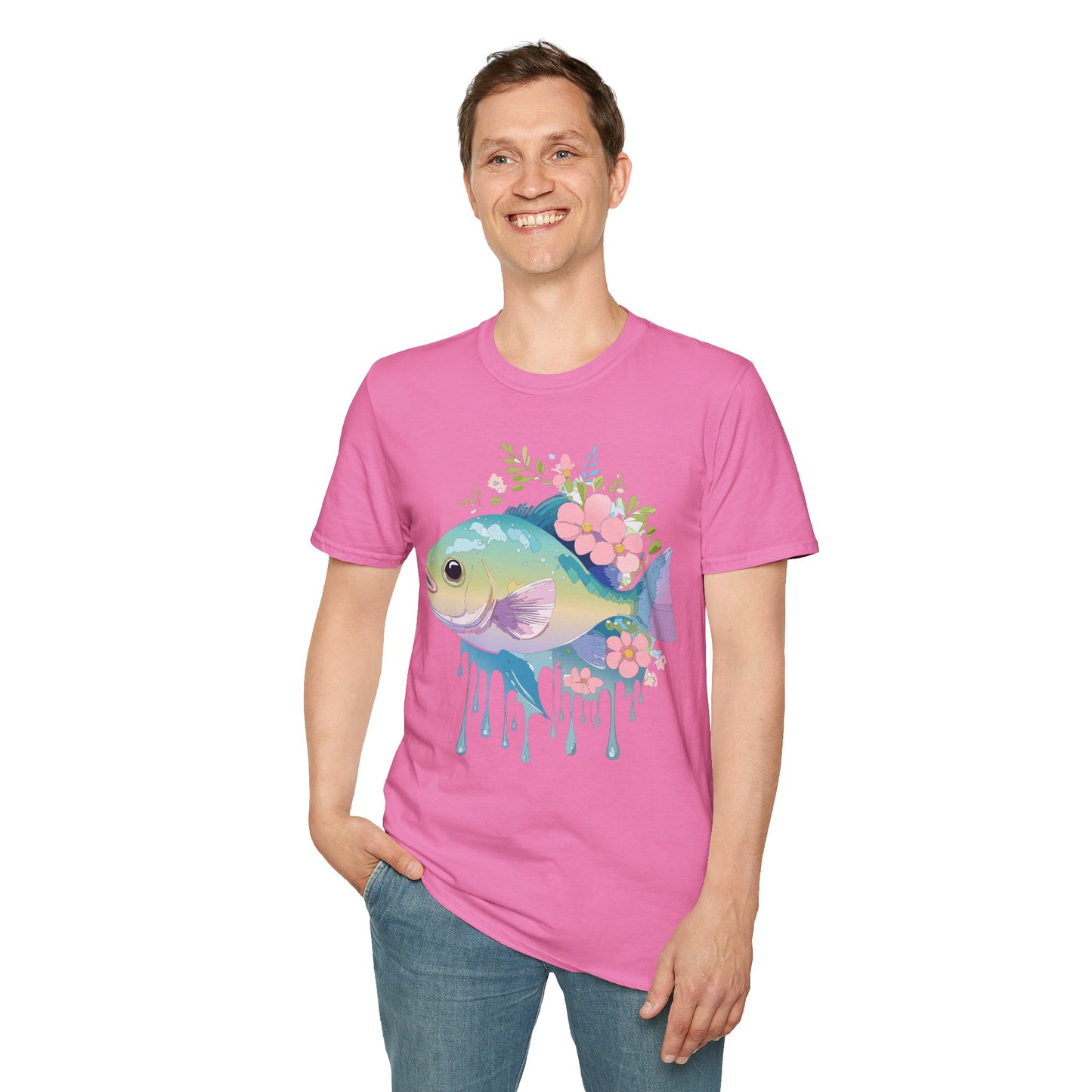 Fish Art Design Shirt, T Shirt with Fish, Graphic Shirt, Tee Shirt with Graphic Design, Shirt with Fish Graphic Art