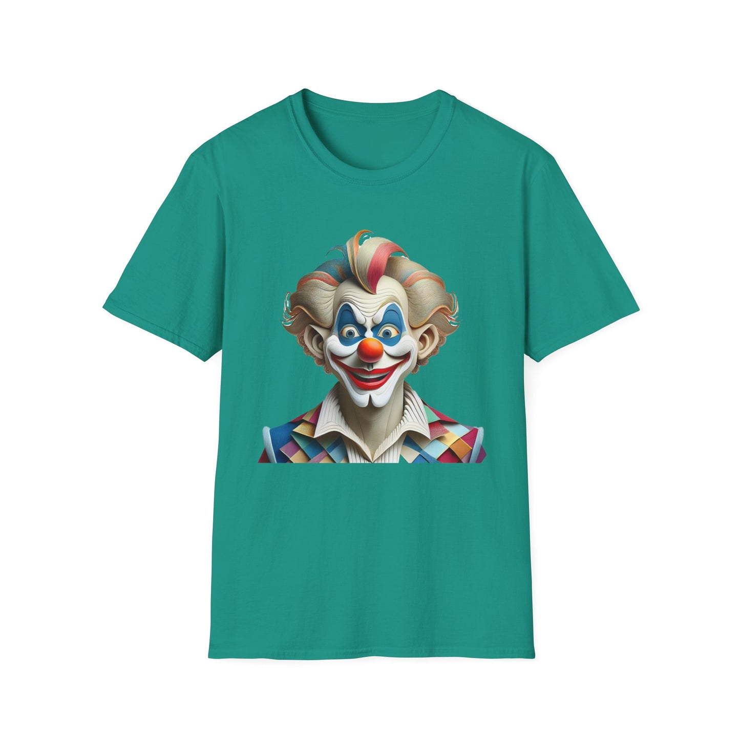 Clown Shirt, T Shirt with Clown, Funny Man Shirt, Tee Shirt with Funny Man, Circus Shirt, Shirt with Circus, Scary Man Shirt, Shirt with Scary Man